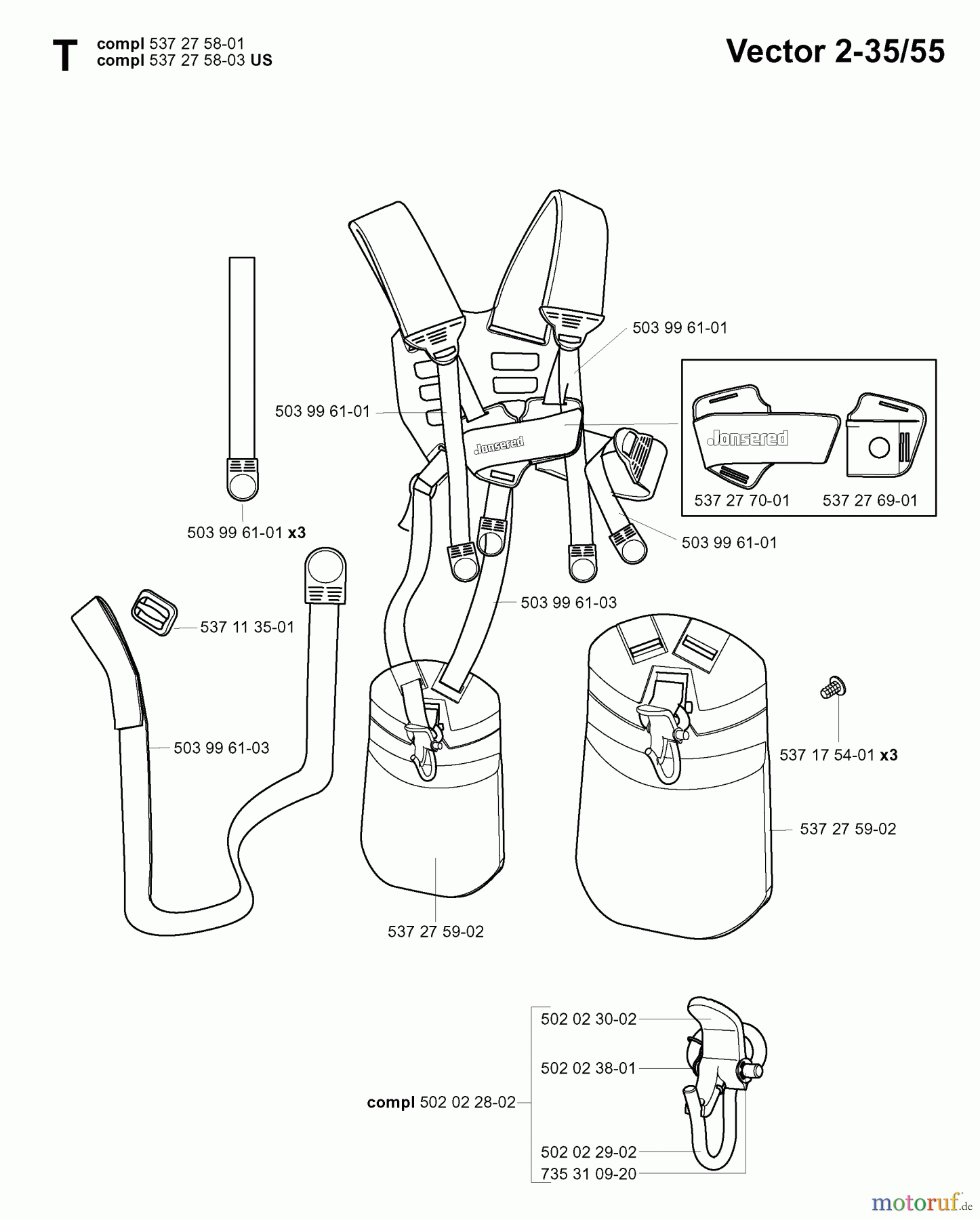 Jonsered Motorsensen, Trimmer GR41 EPA - Jonsered String/Brush Trimmer (2006-01) HARNESS #2