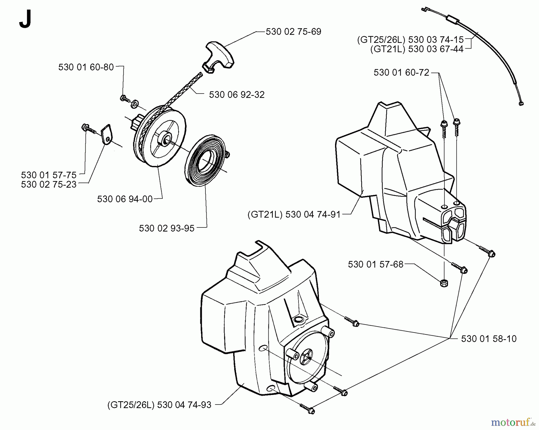  Jonsered Motorsensen, Trimmer GT21 - Jonsered String/Brush Trimmer (1997-05) CLUTCH COVER