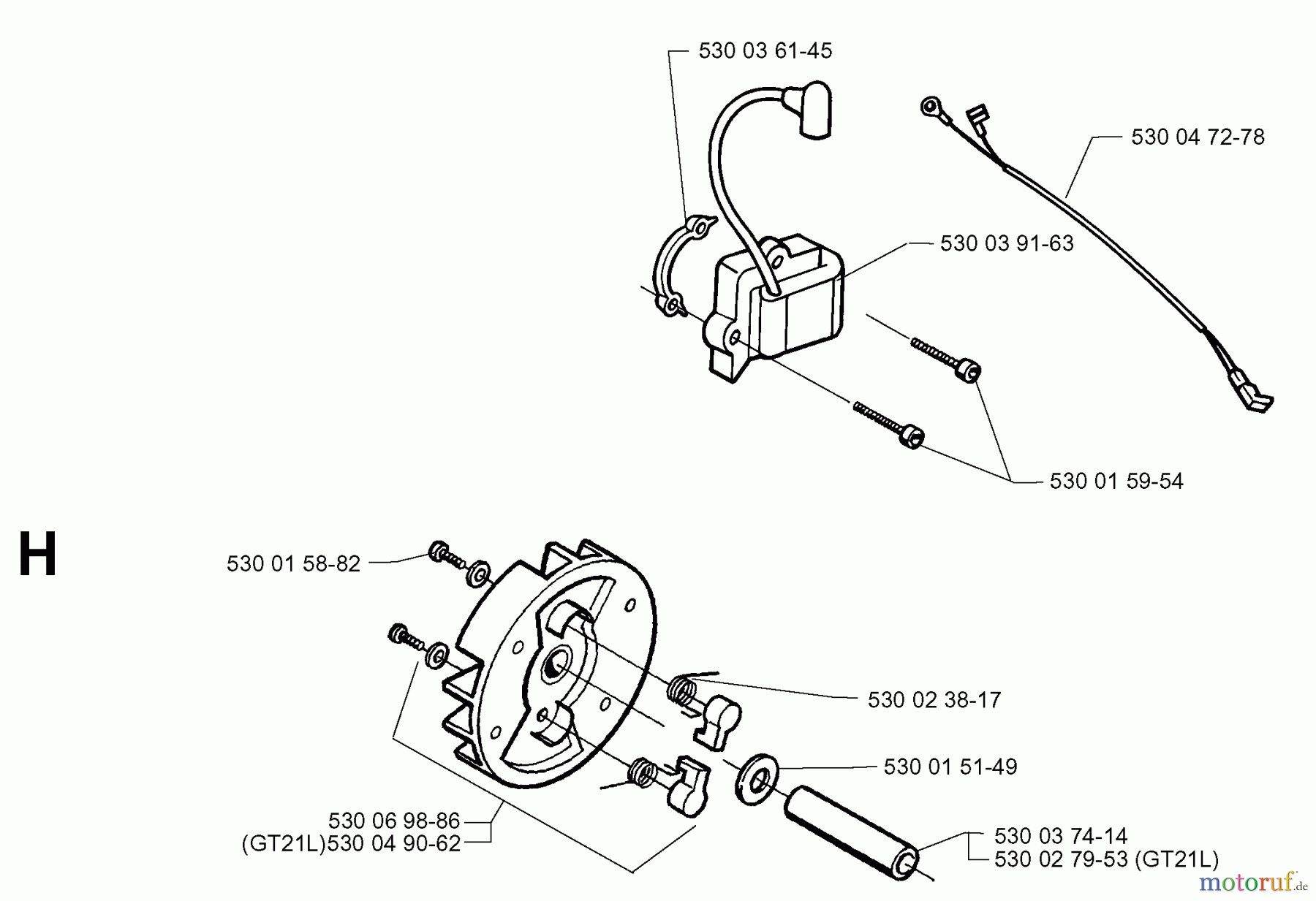 Jonsered Motorsensen, Trimmer GT25 - Jonsered String/Brush Trimmer (1997-05) IGNITION SYSTEM