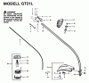 Jonsered GT21L - String/Brush Trimmer (1995-05) Ersatzteile SHAFT HANDLE