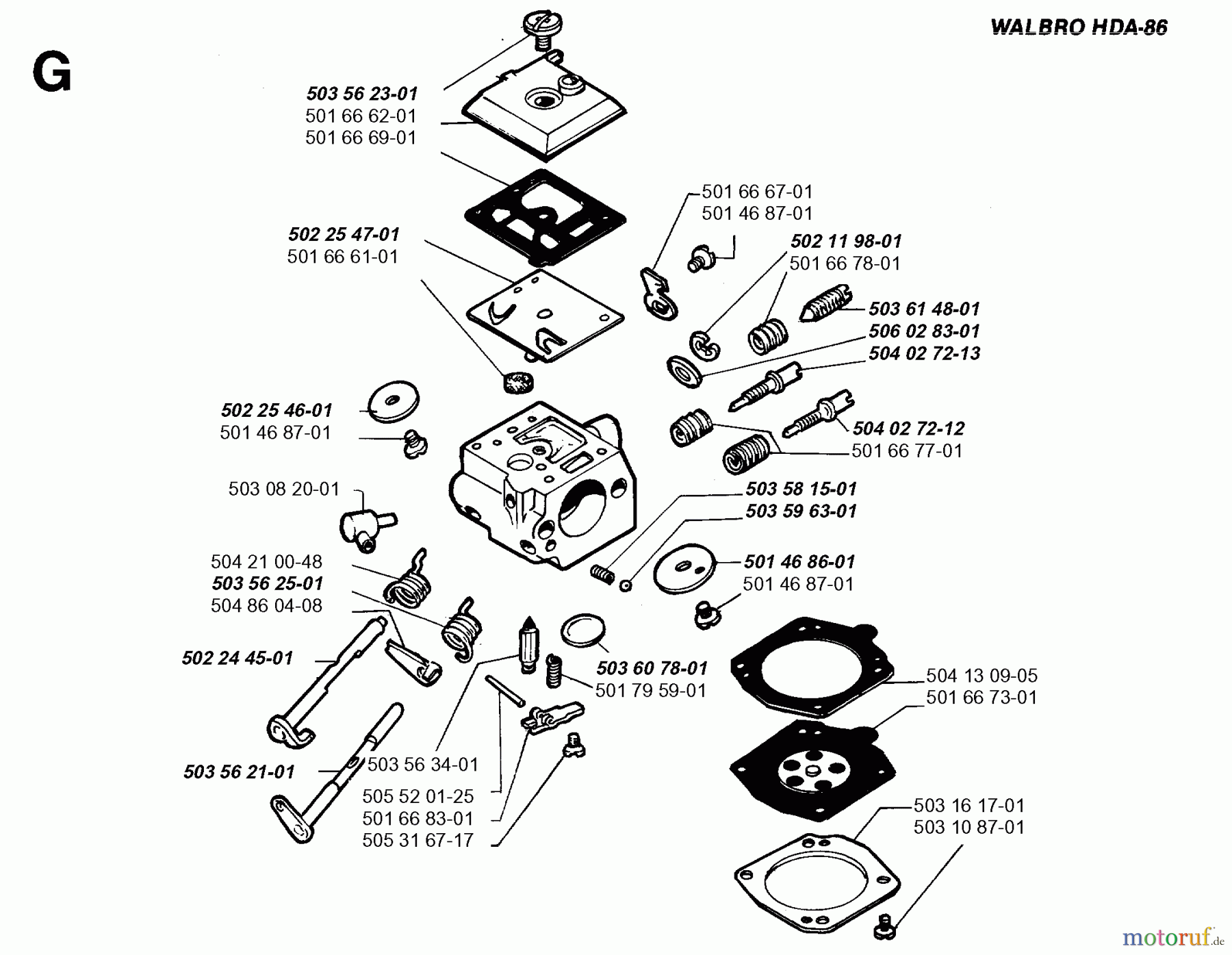 Jonsered Motorsensen, Trimmer RS40 - Jonsered String/Brush Trimmer (1990-02) CARBURETOR DETAILS