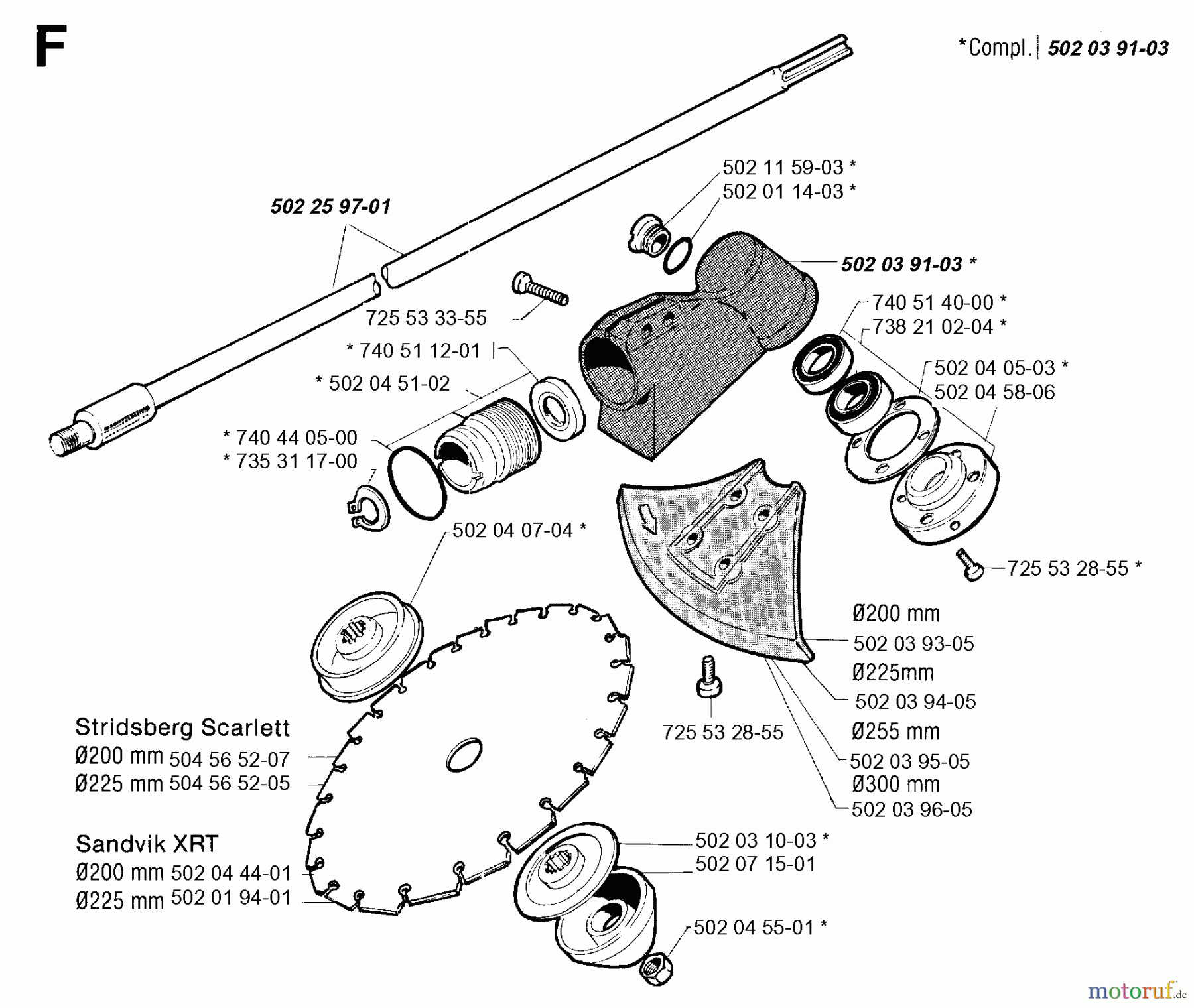 Jonsered Motorsensen, Trimmer RS40 - Jonsered String/Brush Trimmer (1991-09) BEVEL GEAR SHAFT