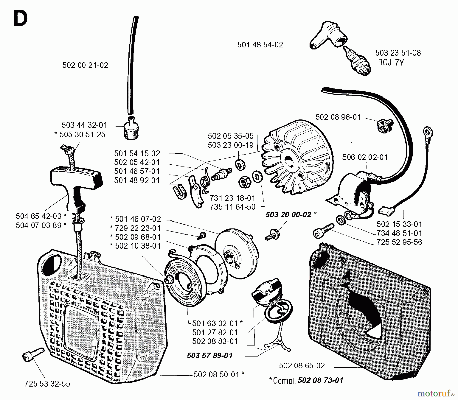Jonsered Motorsensen, Trimmer RS40 - Jonsered String/Brush Trimmer (1991-09) STARTER