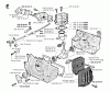Jonsered RS51 - String/Brush Trimmer (1993-05) Ersatzteile CYLINDER CRANKCASE
