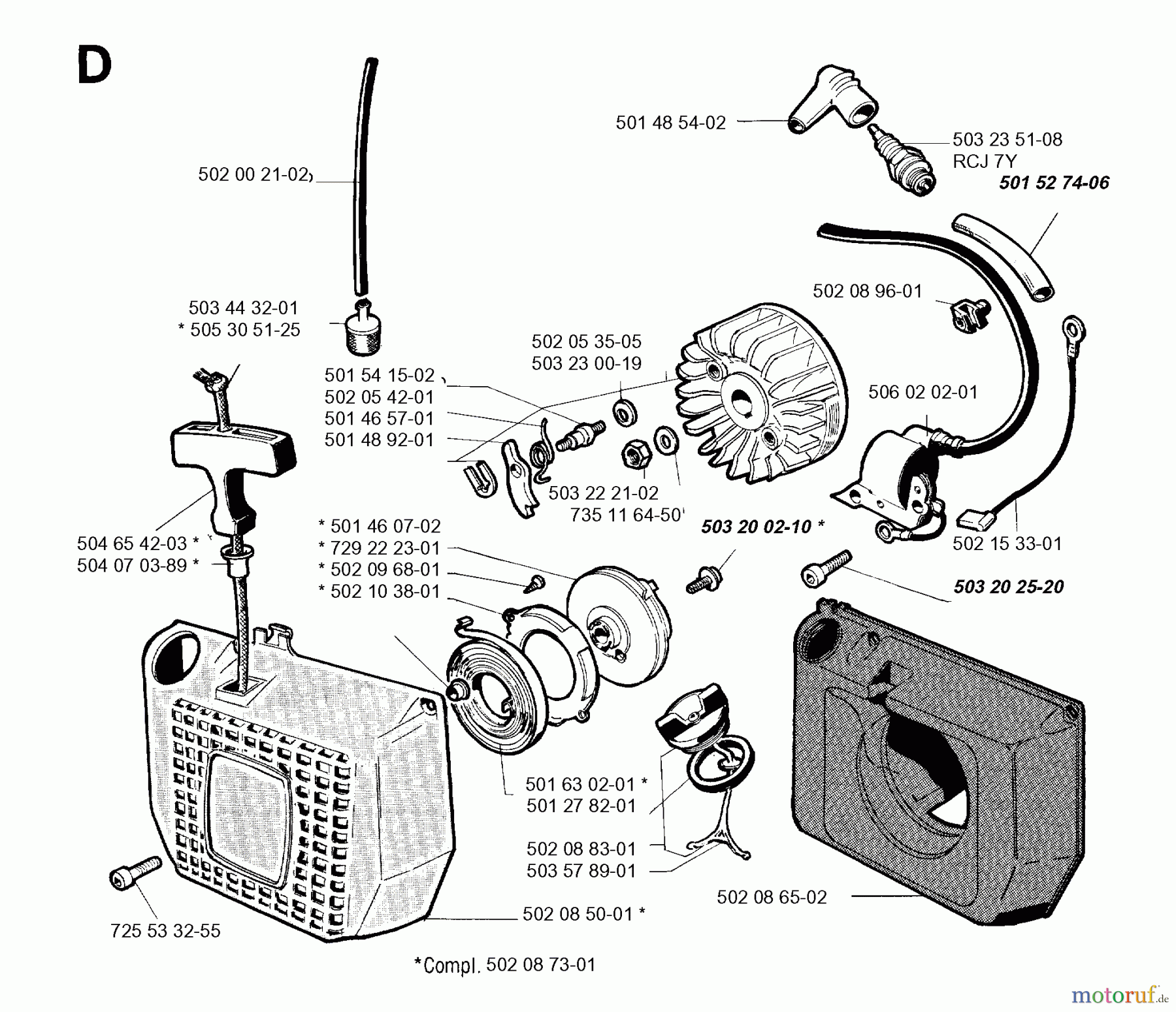 Jonsered Motorsensen, Trimmer RS40 - Jonsered String/Brush Trimmer (1993-05) STARTER