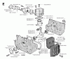 Jonsered RS51 - String/Brush Trimmer (1996-03) Ersatzteile CYLINDER CRANKCASE