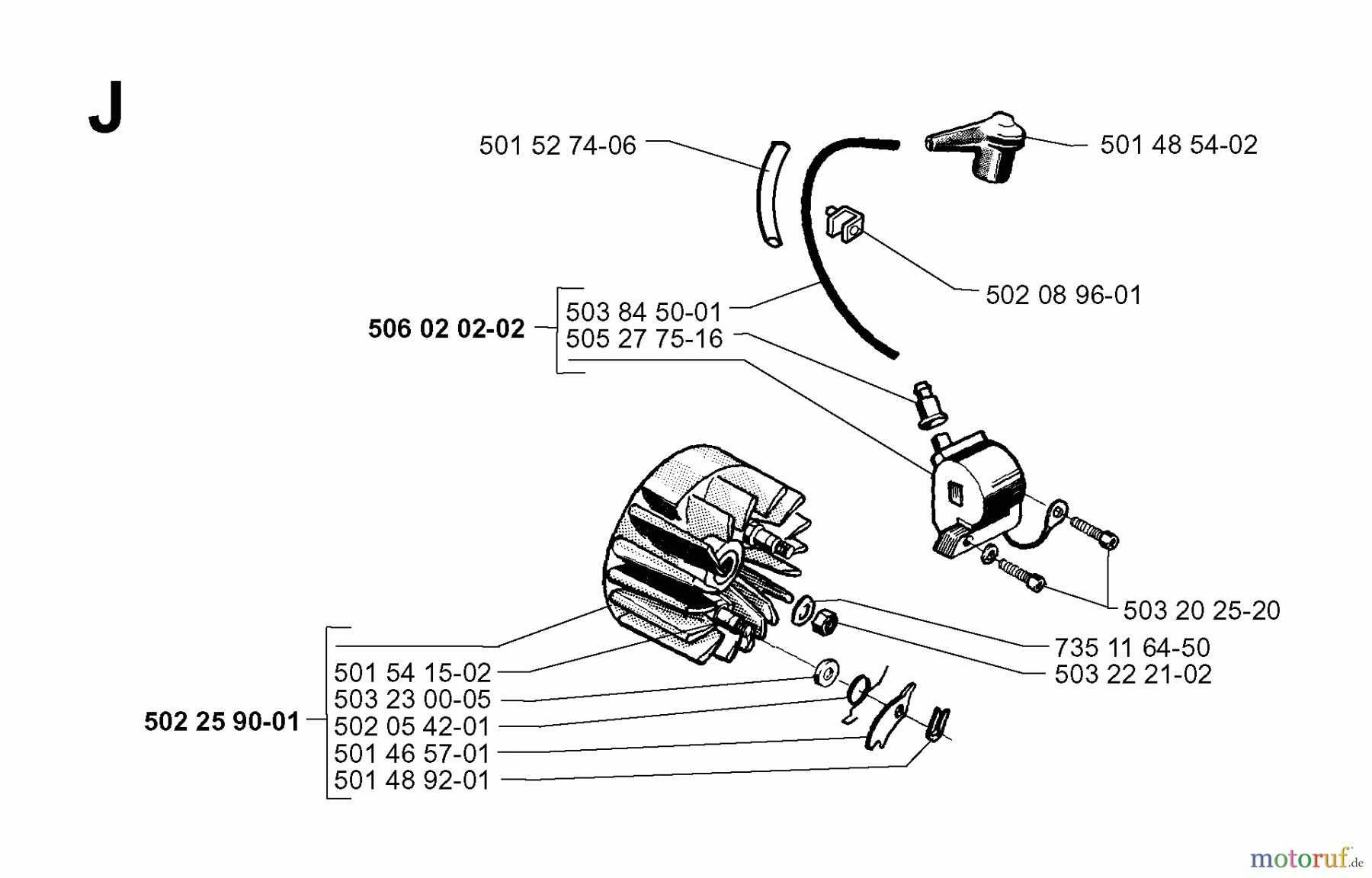 Jonsered Motorsensen, Trimmer RS51 - Jonsered String/Brush Trimmer (1998-03) IGNITION SYSTEM