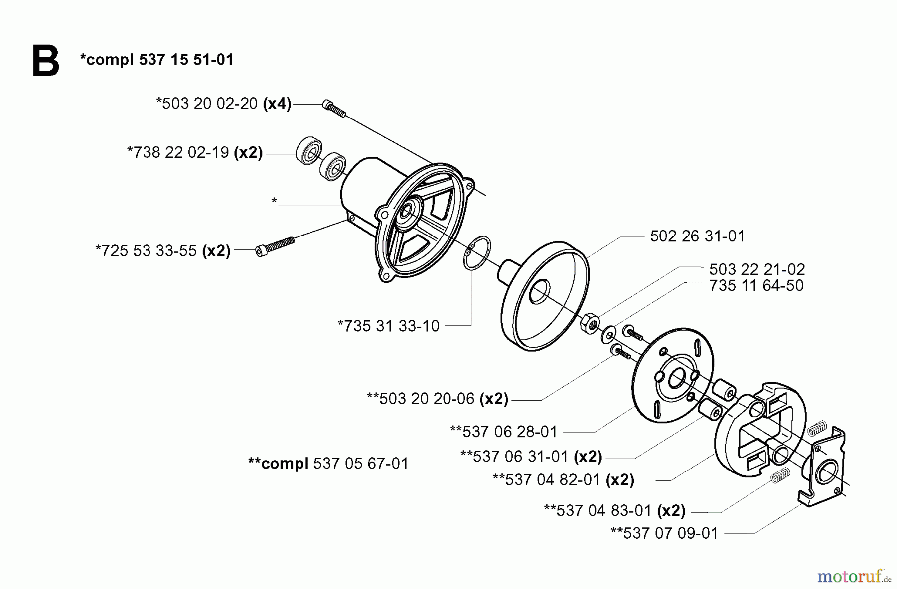 Jonsered Motorsensen, Trimmer RS52 - Jonsered String/Brush Trimmer (2001-05) CLUTCH