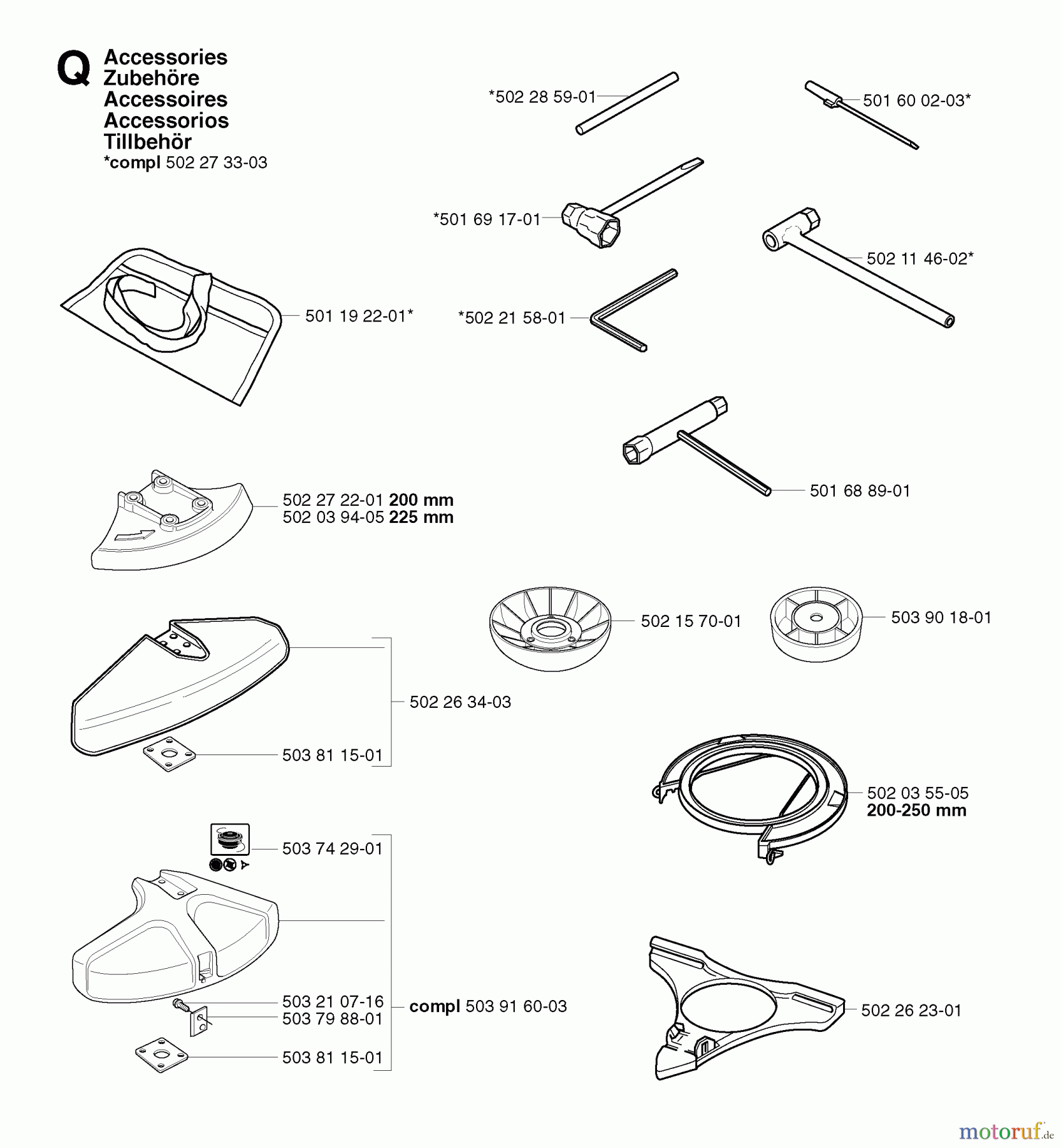 Jonsered Motorsensen, Trimmer RS52 EPA - Jonsered String/Brush Trimmer (2002-08) ACCESSORIES #2