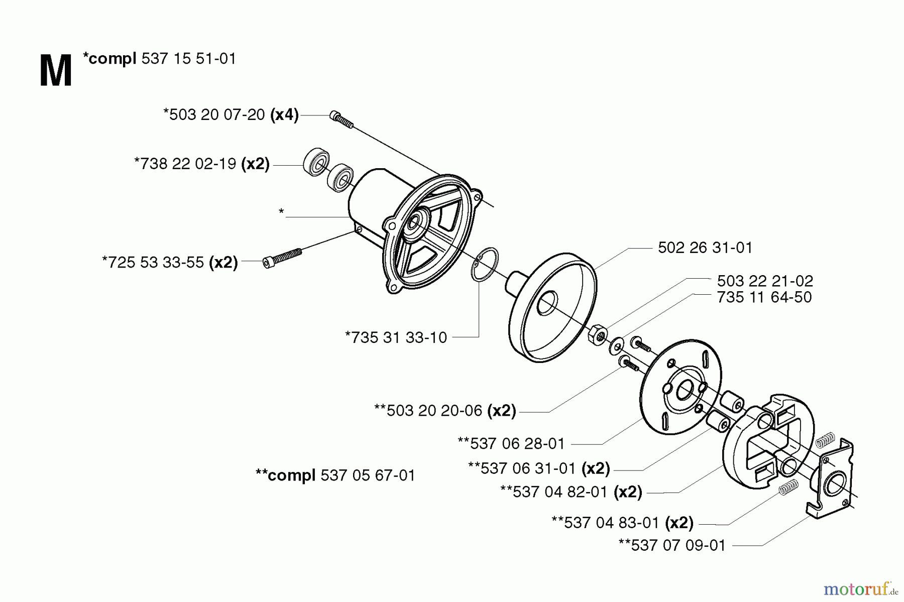 Jonsered Motorsensen, Trimmer RS52 - Jonsered String/Brush Trimmer (2002-08) CLUTCH