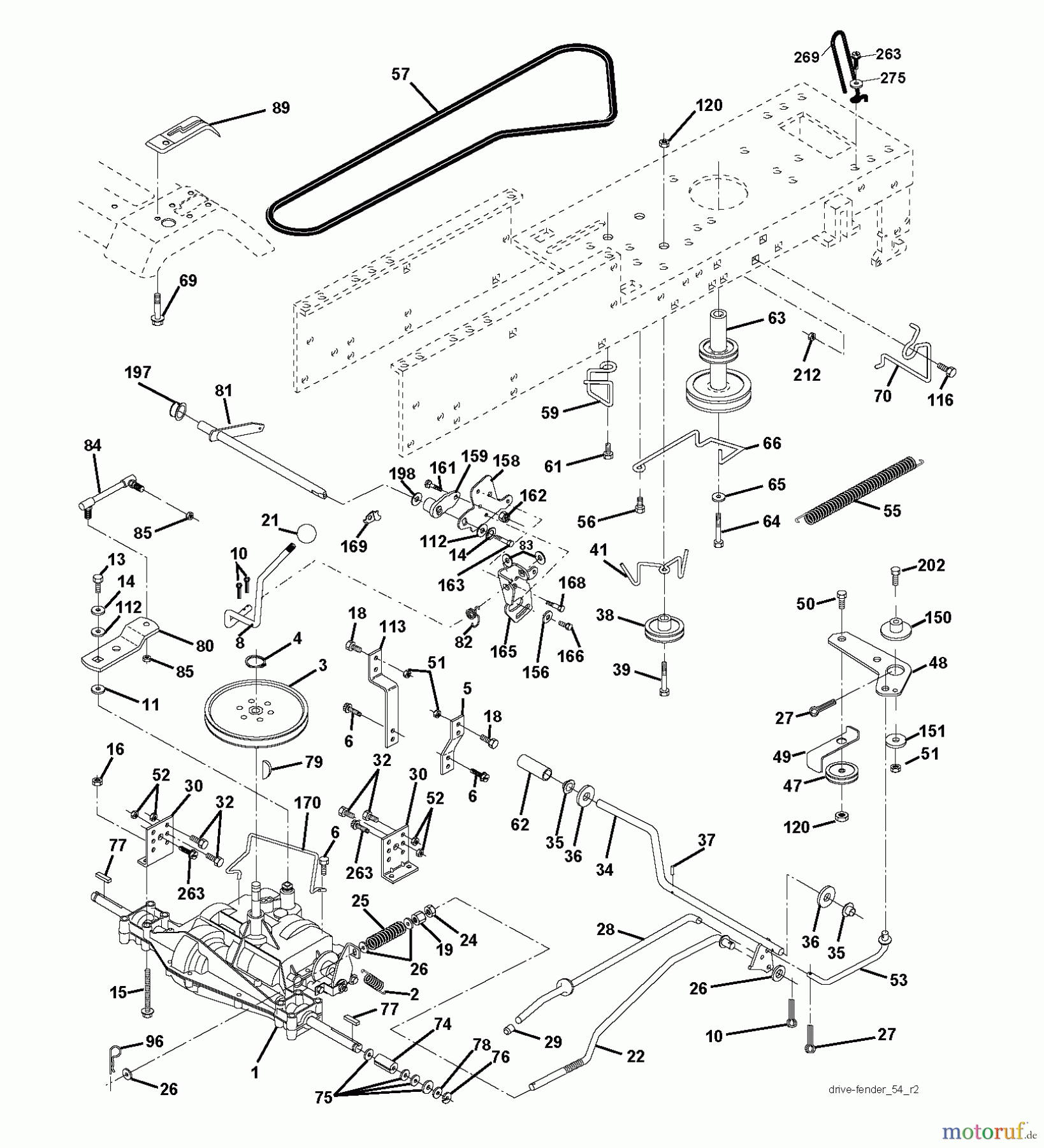  Jonsered Rasen  und Garten Traktoren LT2113 (96011026601) - Jonsered Lawn & Garden Tractor (2008-02) DRIVE