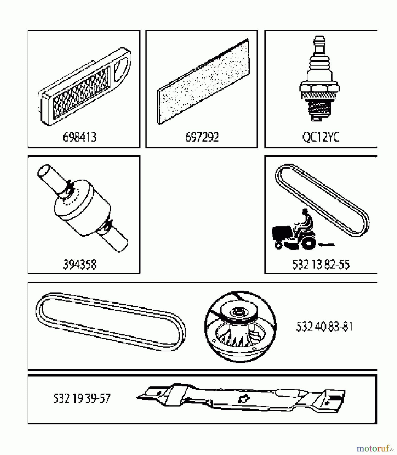 Jonsered Rasen und Garten Traktoren LT2113 (96011026601) - Jonsered Lawn & Garden Tractor (2008-02) FREQUENTLY USED PARTS