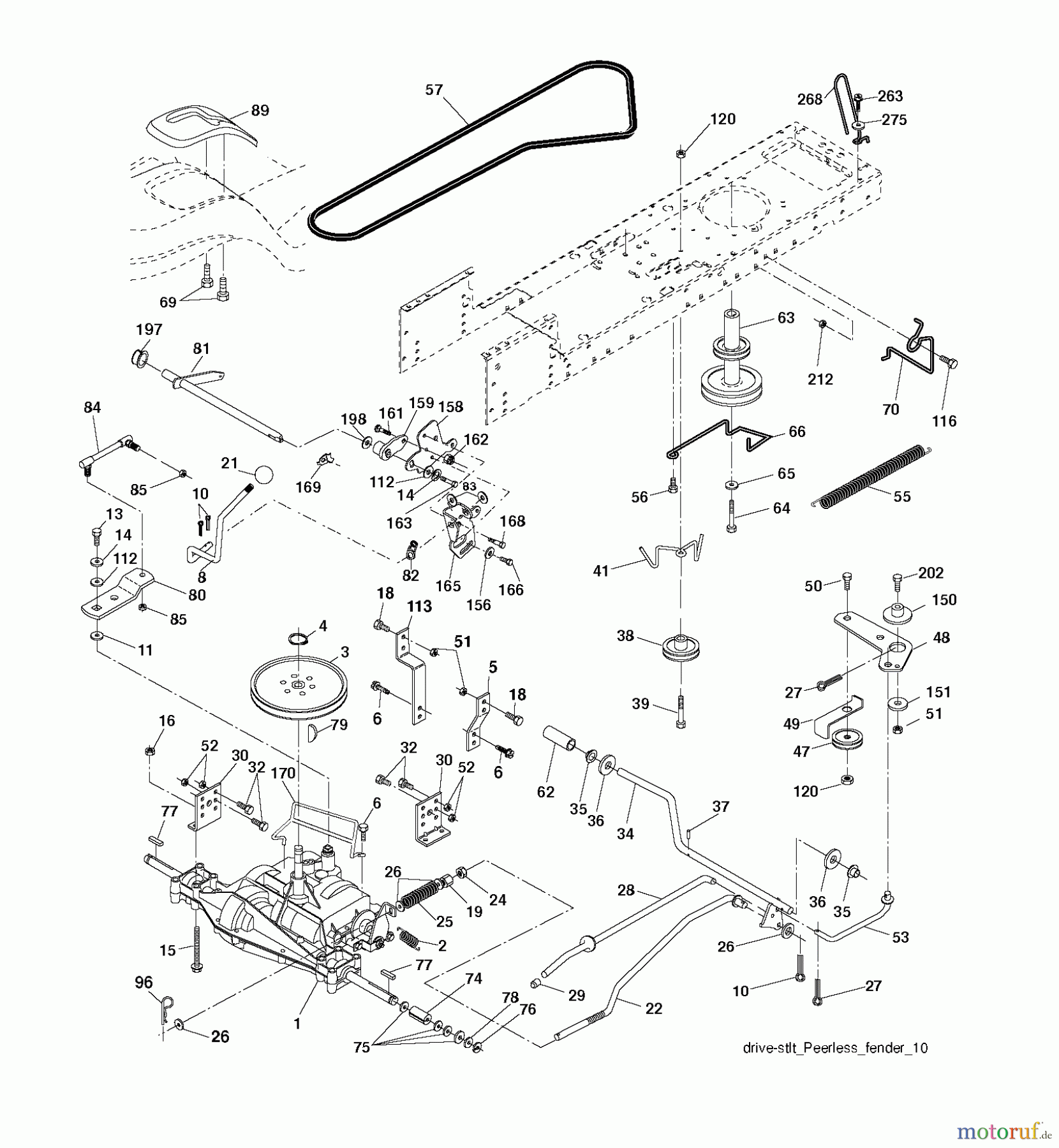Jonsered Rasen und Garten Traktoren LT2113 (96011026602) - Jonsered Lawn & Garden Tractor (2008-09) DRIVE