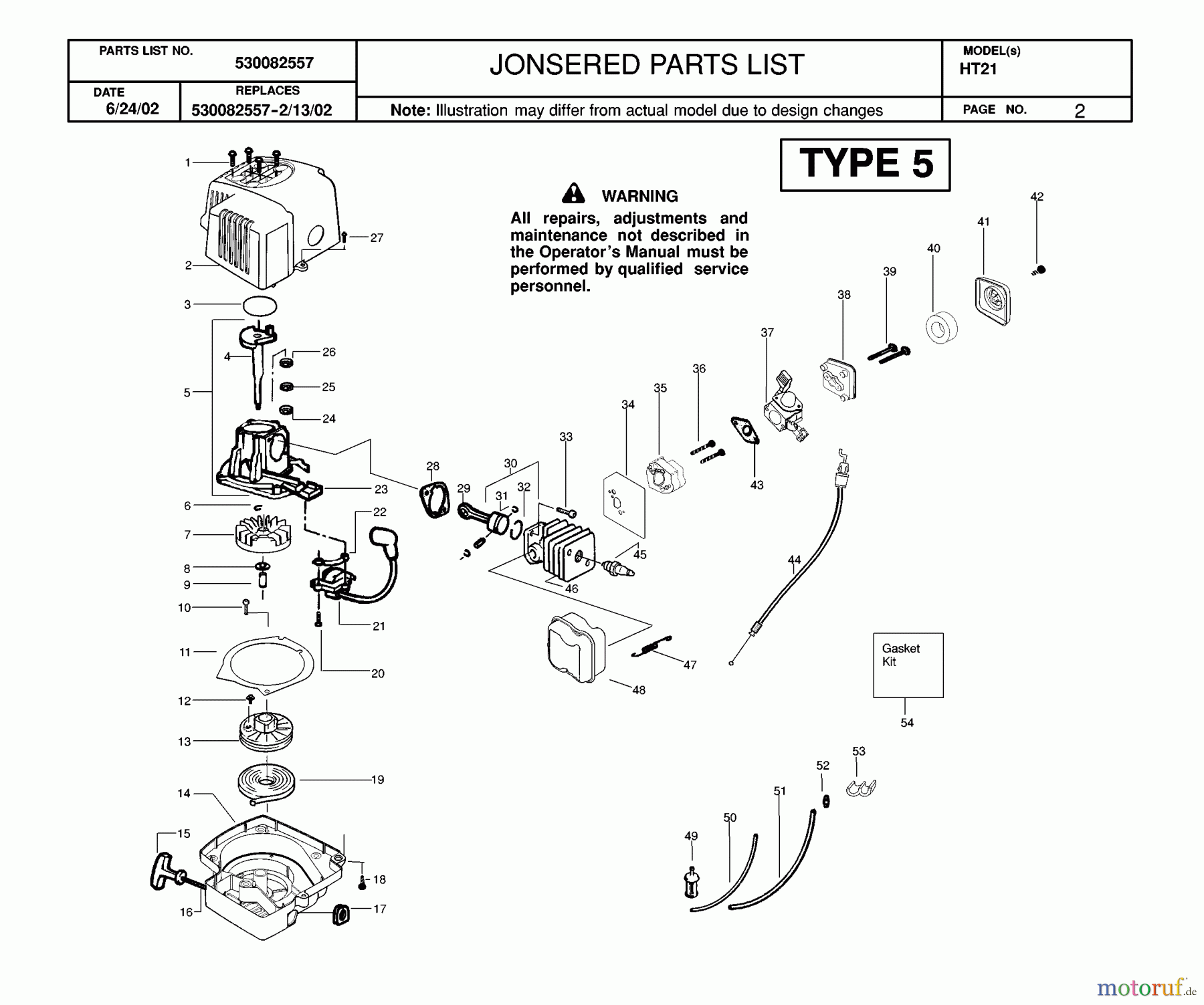 Jonsered Heckenscheren HT21 - Jonsered Hedge Trimmer (2003-01) ENGINE #2