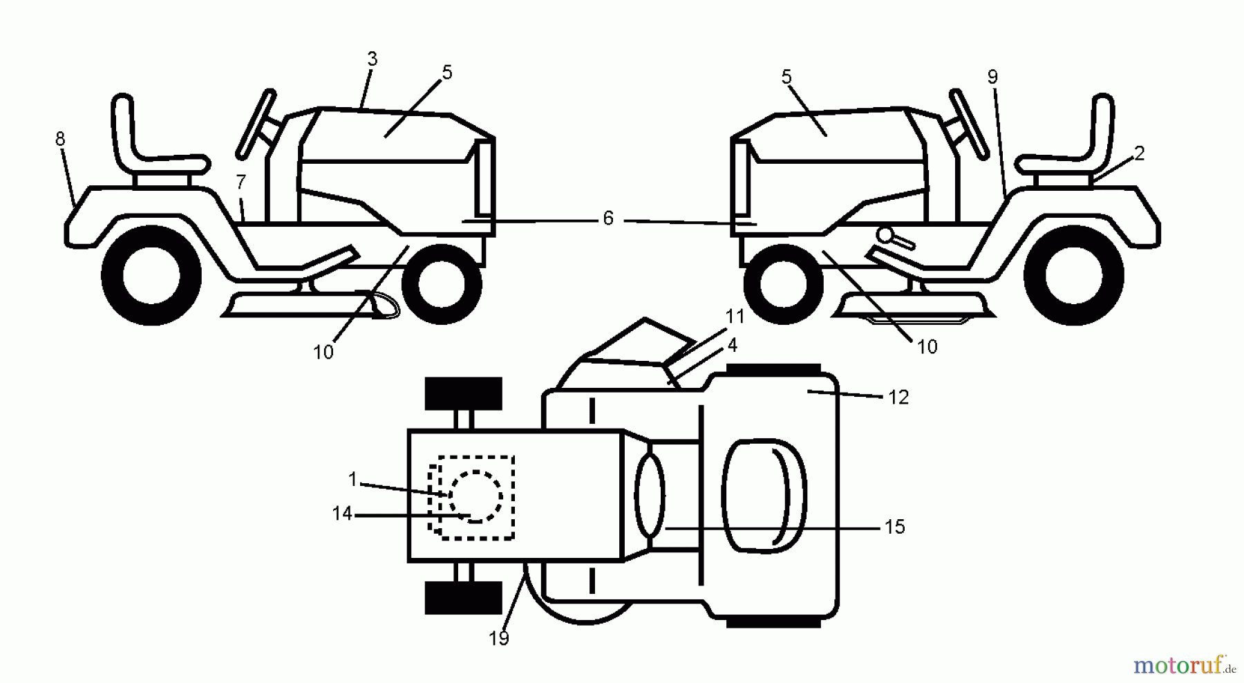Jonsered Rasen und Garten Traktoren LT2113 (96011026607) - Jonsered Lawn & Garden Tractor (2012-08) DECALS