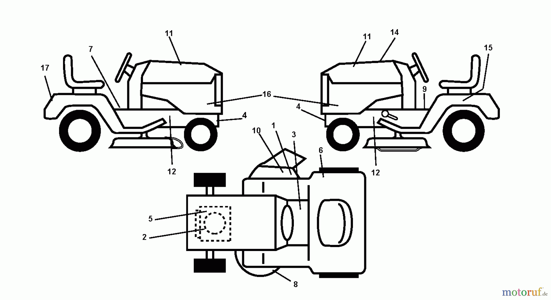  Jonsered Rasen  und Garten Traktoren LT2113 (96011026700) - Jonsered Lawn & Garden Tractor (2008-01) DECALS