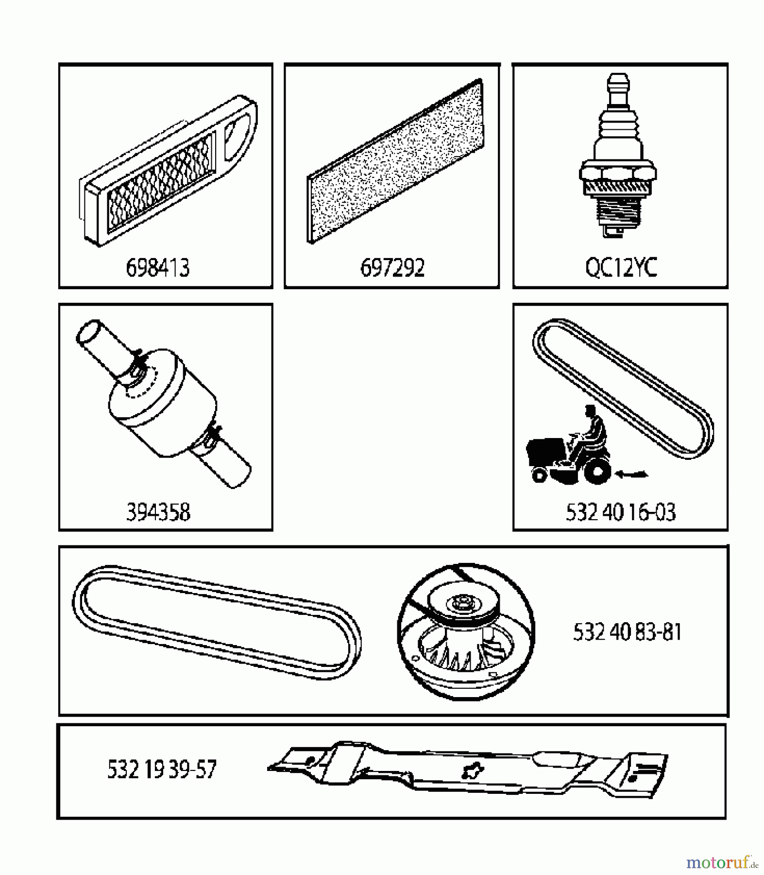 Jonsered Rasen und Garten Traktoren LT2113 (96011026700) - Jonsered Lawn & Garden Tractor (2008-01) FREQUENTLY USED PARTS