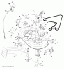 Jonsered LT2113 CM (96061022405) - Lawn & Garden Tractor (2011-01) Ersatzteile MOWER DECK / CUTTING DECK