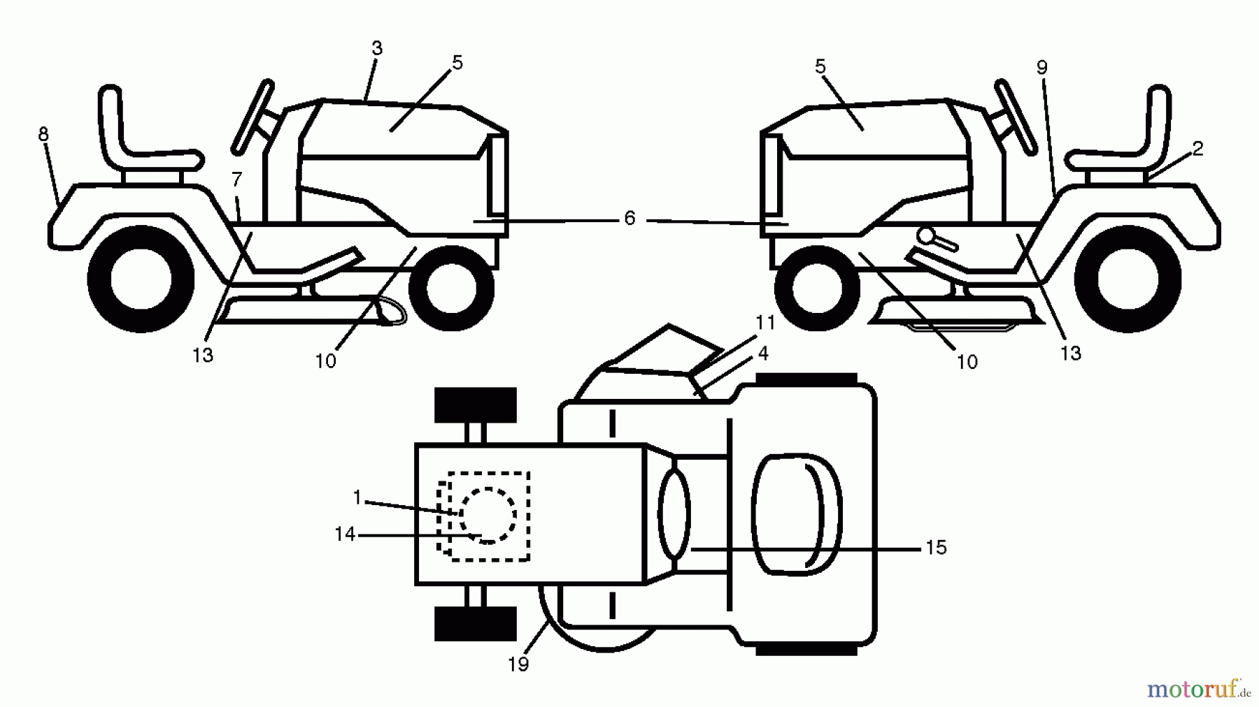 Jonsered Rasen und Garten Traktoren LT2114 (96011029304) - Jonsered Lawn & Garden Tractor (2013-05) DECALS