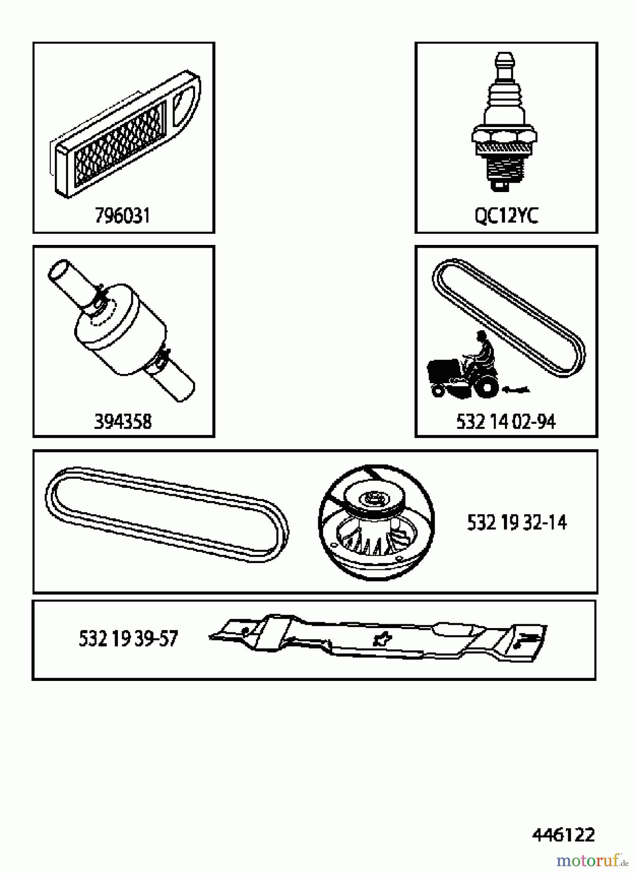 Jonsered Rasen  und Garten Traktoren LT2114 A (96011030202) - Jonsered Lawn & Garden Tractor (2013-05) ACCESSORIES