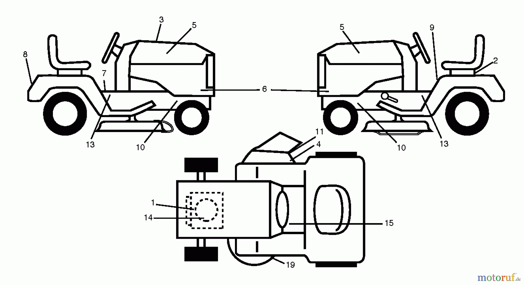 Jonsered Rasen und Garten Traktoren LT2114 A (96011030202) - Jonsered Lawn & Garden Tractor (2013-05) DECALS