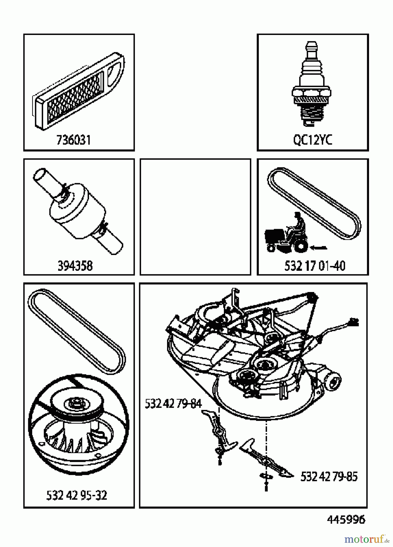 Jonsered Rasen und Garten Traktoren LT2114 CA (96061032001) - Jonsered Lawn & Garden Tractor (2011-09) FREQUENTLY USED PARTS