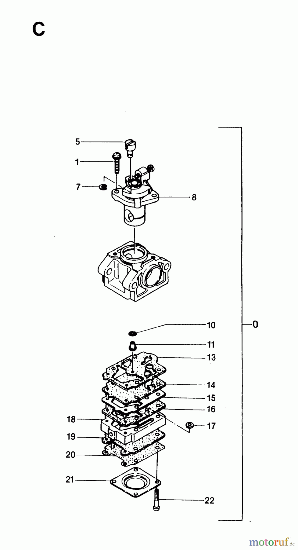 Jonsered Heckenscheren HT24 - Jonsered Hedge Trimmer (1993-02) CARBURETOR DETAILS