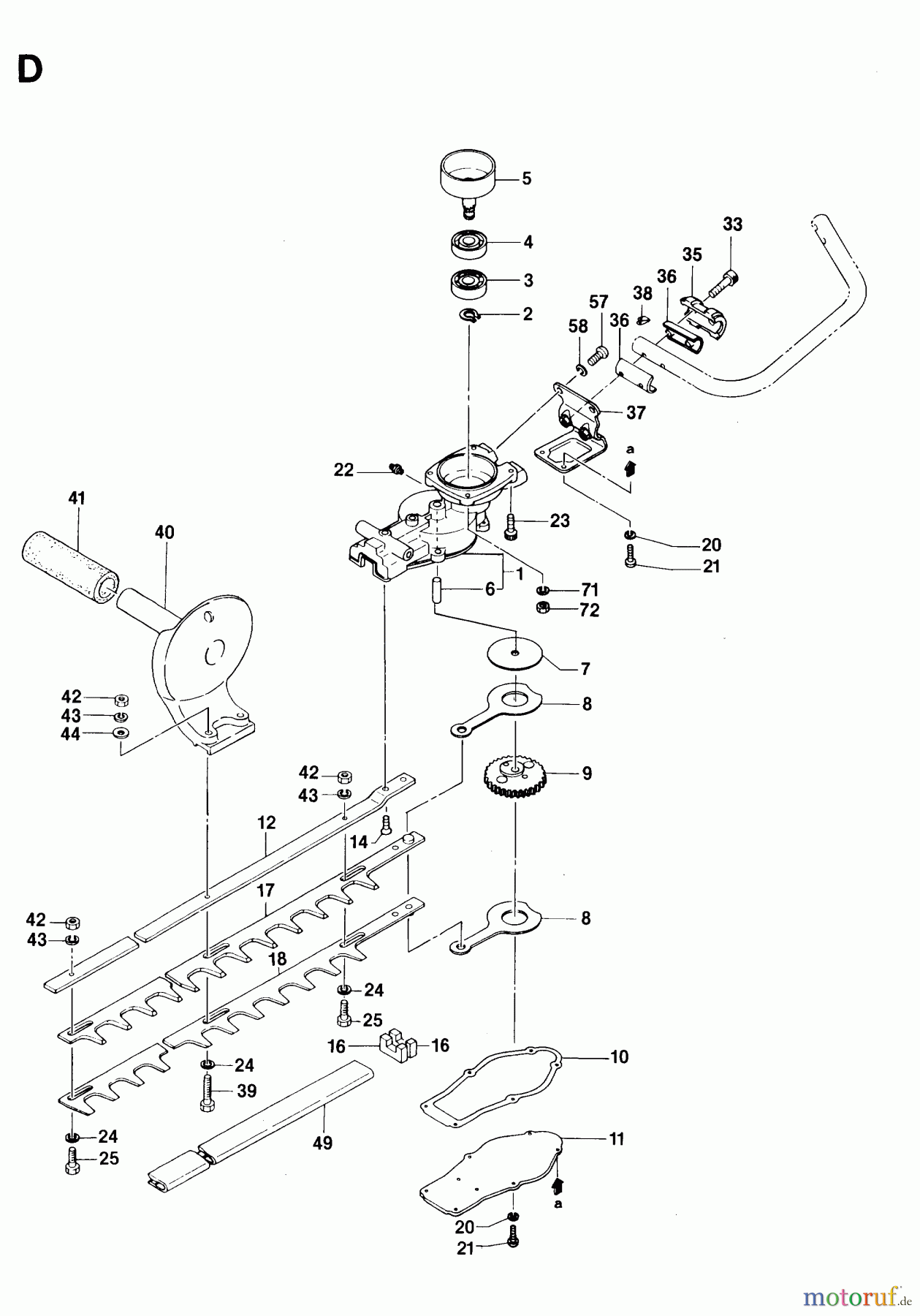 Jonsered Heckenscheren HT24 - Jonsered Hedge Trimmer (1993-02) CLUTCH OIL PUMP