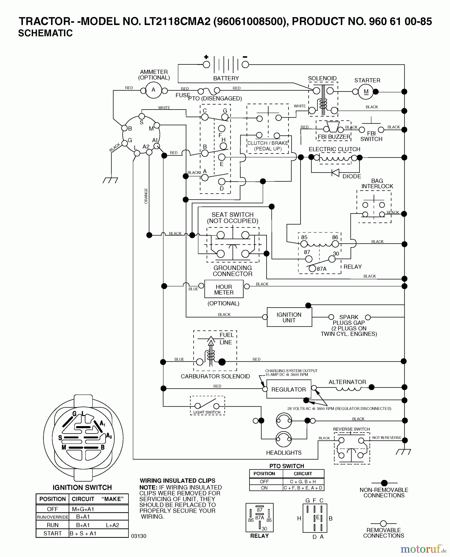Jonsered Rasen und Garten Traktoren LT2118 CMA2 (96061008500) - Jonsered Lawn & Garden Tractor (2006-04) SCHEMATIC
