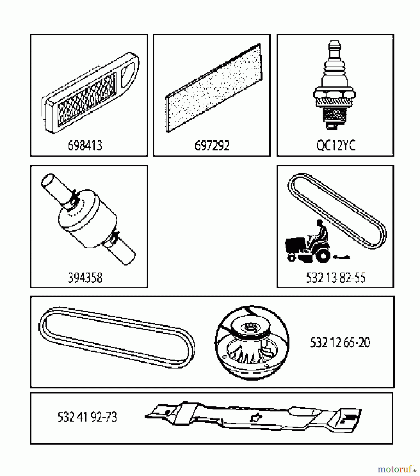 Jonsered Rasen und Garten Traktoren LT2213 (96041007901) - Jonsered Lawn & Garden Tractor (2010-01) FREQUENTLY USED PARTS