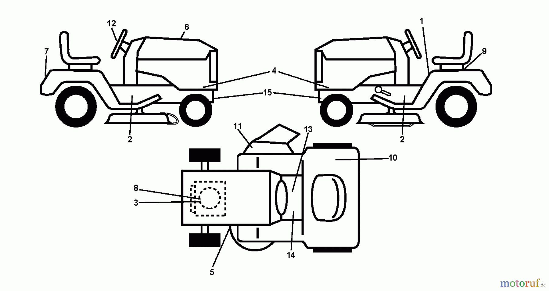 Jonsered Rasen und Garten Traktoren LT2213 (96041008705) - Jonsered Lawn & Garden Tractor (2012-08) DECALS