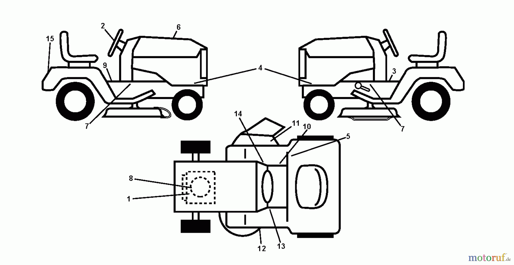 Jonsered Rasen und Garten Traktoren LT2213 A (96041008000) - Jonsered Lawn & Garden Tractor (2009-01) DECALS