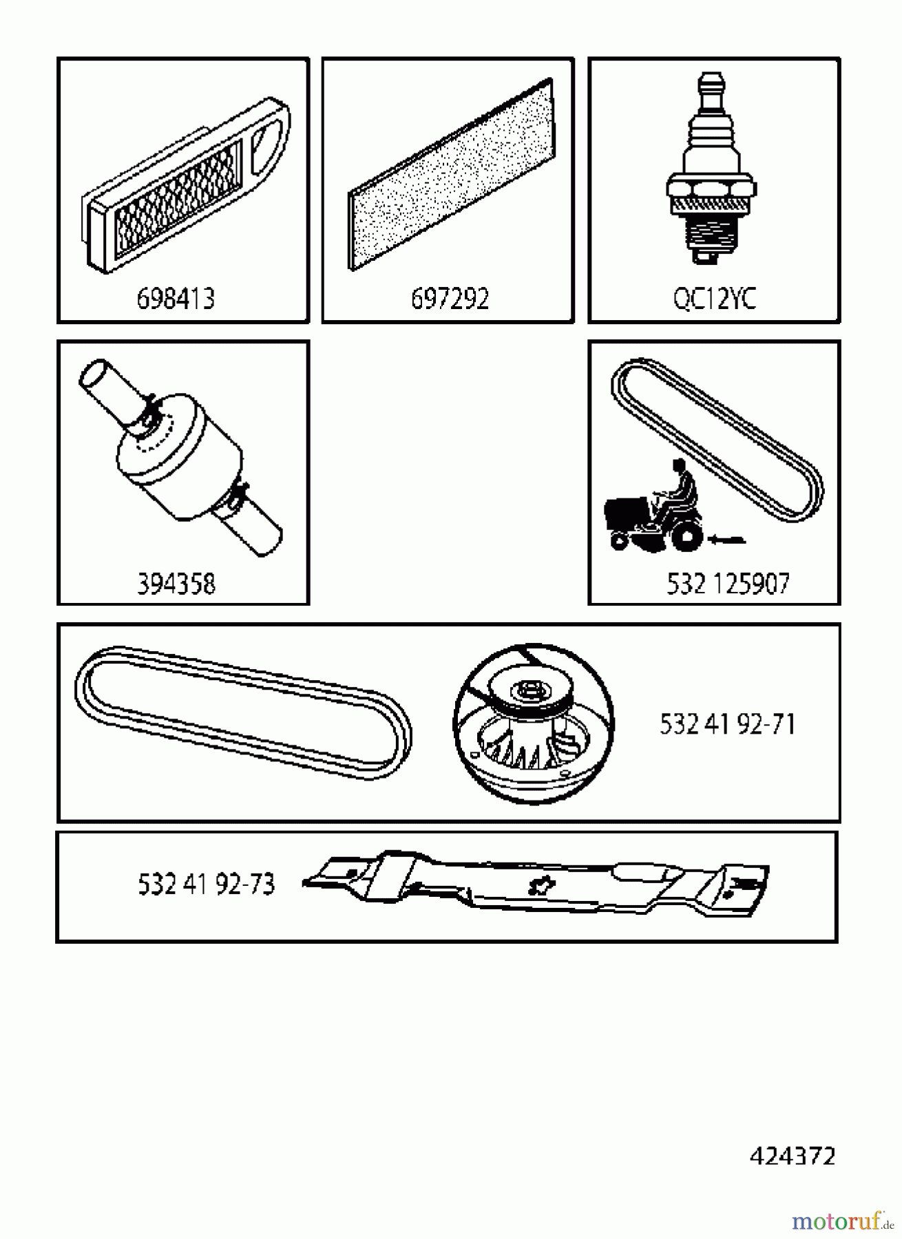 Jonsered Rasen und Garten Traktoren LT2213 A (96041008000) - Jonsered Lawn & Garden Tractor (2009-01) FREQUENTLY USED PARTS