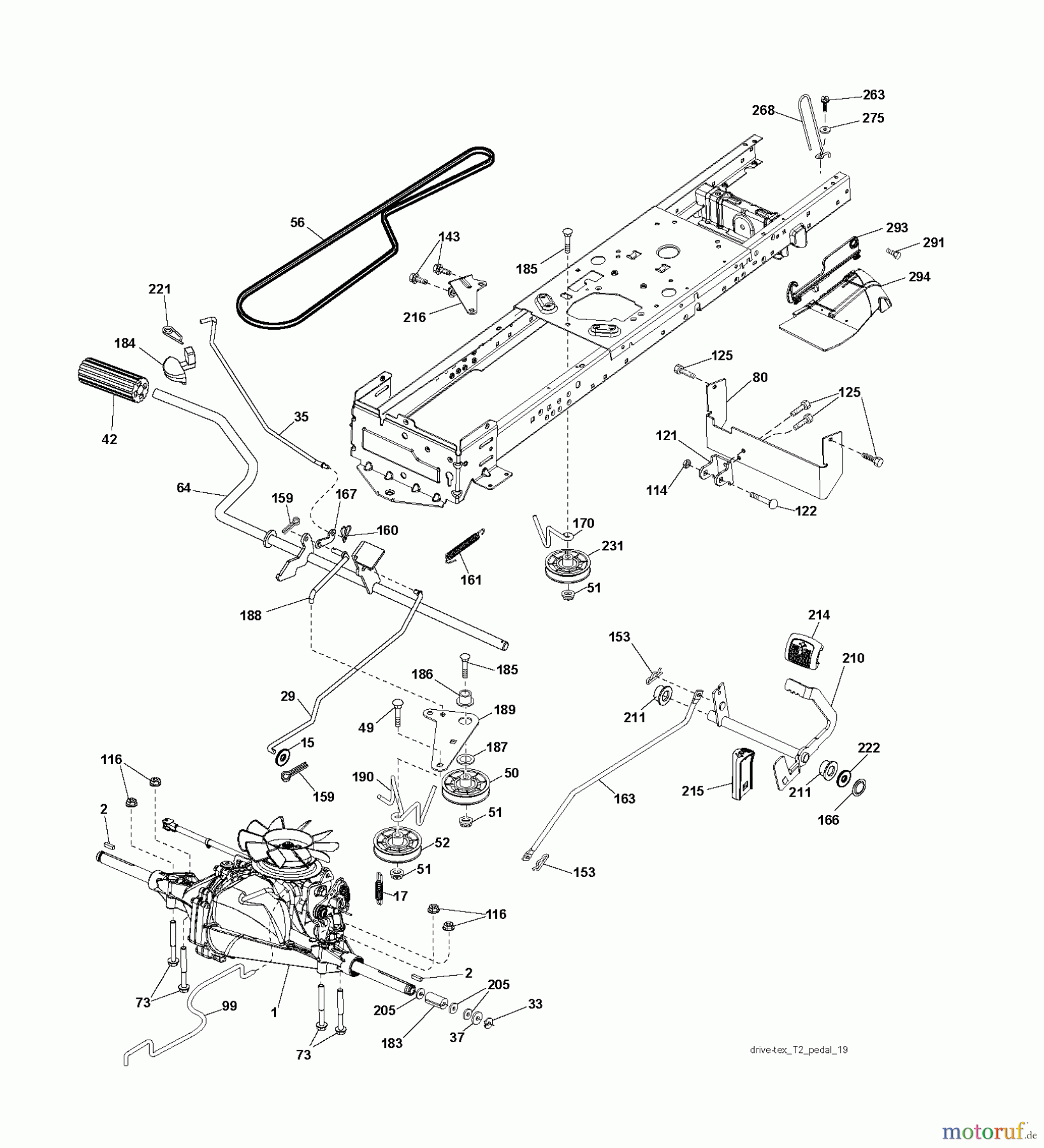 Jonsered Rasen und Garten Traktoren LT2213 A (96041008800) - Jonsered Lawn & Garden Tractor (2009-02) DRIVE
