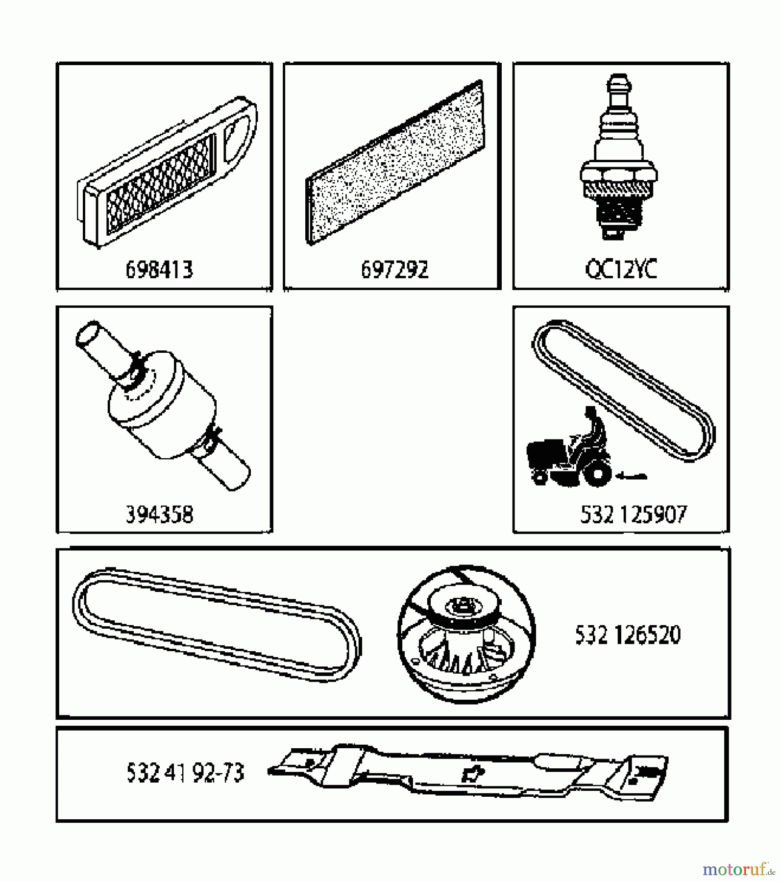 Jonsered Rasen und Garten Traktoren LT2213 A (96041008800) - Jonsered Lawn & Garden Tractor (2009-02) FREQUENTLY USED PARTS