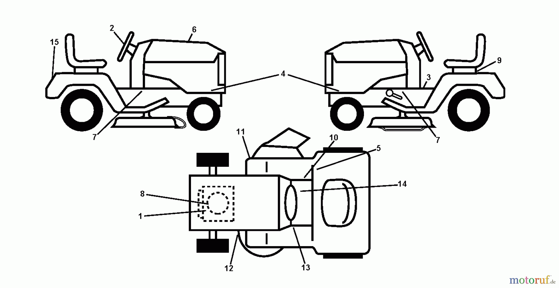 Jonsered Rasen und Garten Traktoren LT2213 A (96041015201) - Jonsered Lawn & Garden Tractor (2010-10) DECALS