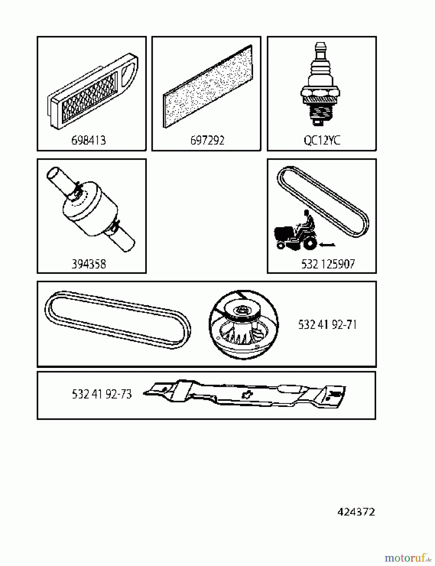  Jonsered Rasen  und Garten Traktoren LT2213 A (96041015400) - Jonsered Lawn & Garden Tractor (2010-01) FREQUENTLY USED PARTS