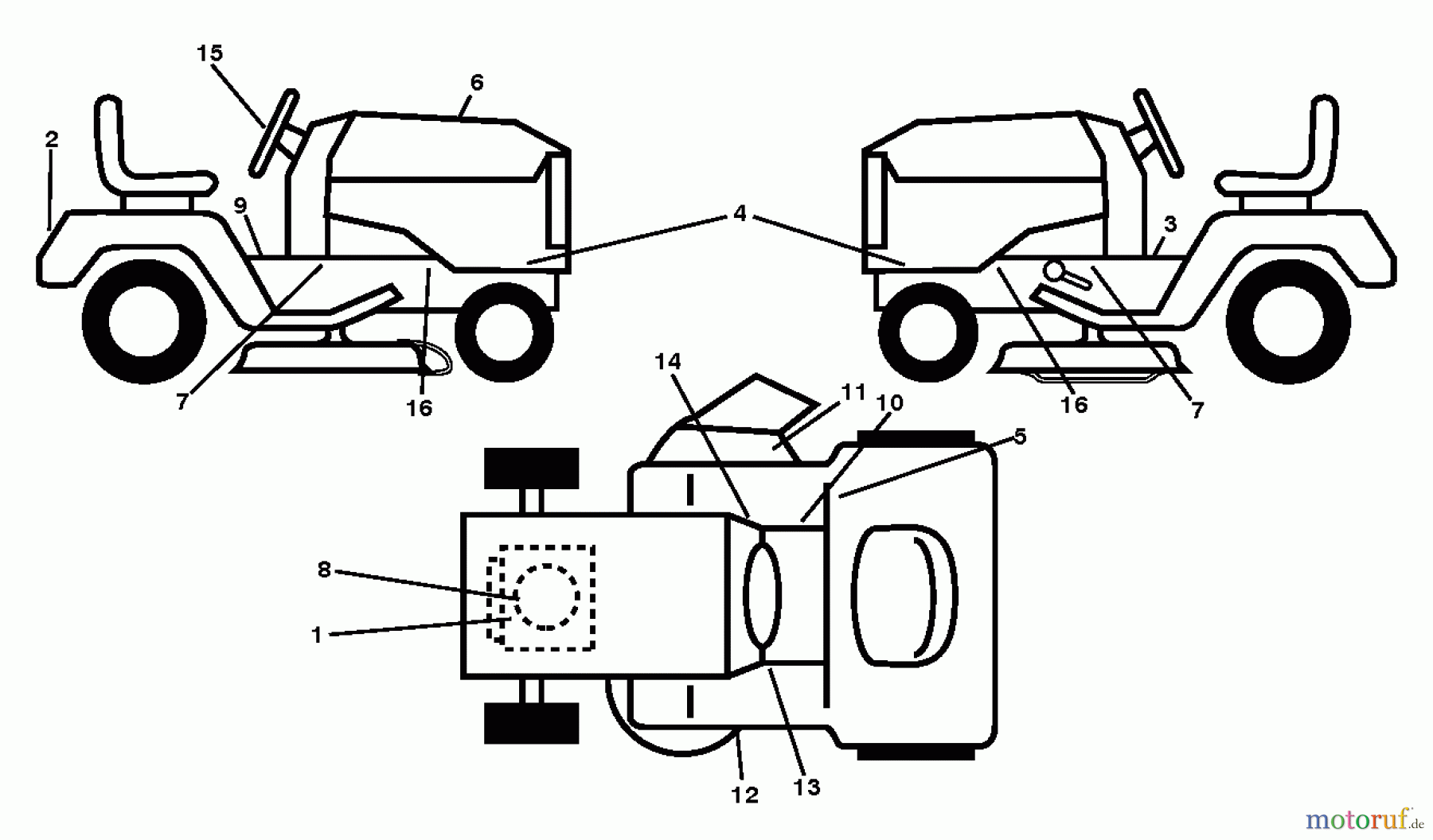 Jonsered Rasen und Garten Traktoren LT2213 A (96041015401) - Jonsered Lawn & Garden Tractor (2010-08) DECALS