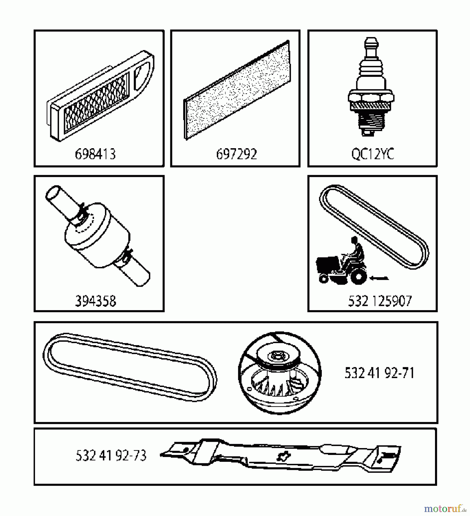 Jonsered Rasen und Garten Traktoren LT2213 A (96041015401) - Jonsered Lawn & Garden Tractor (2010-08) FREQUENTLY USED PARTS