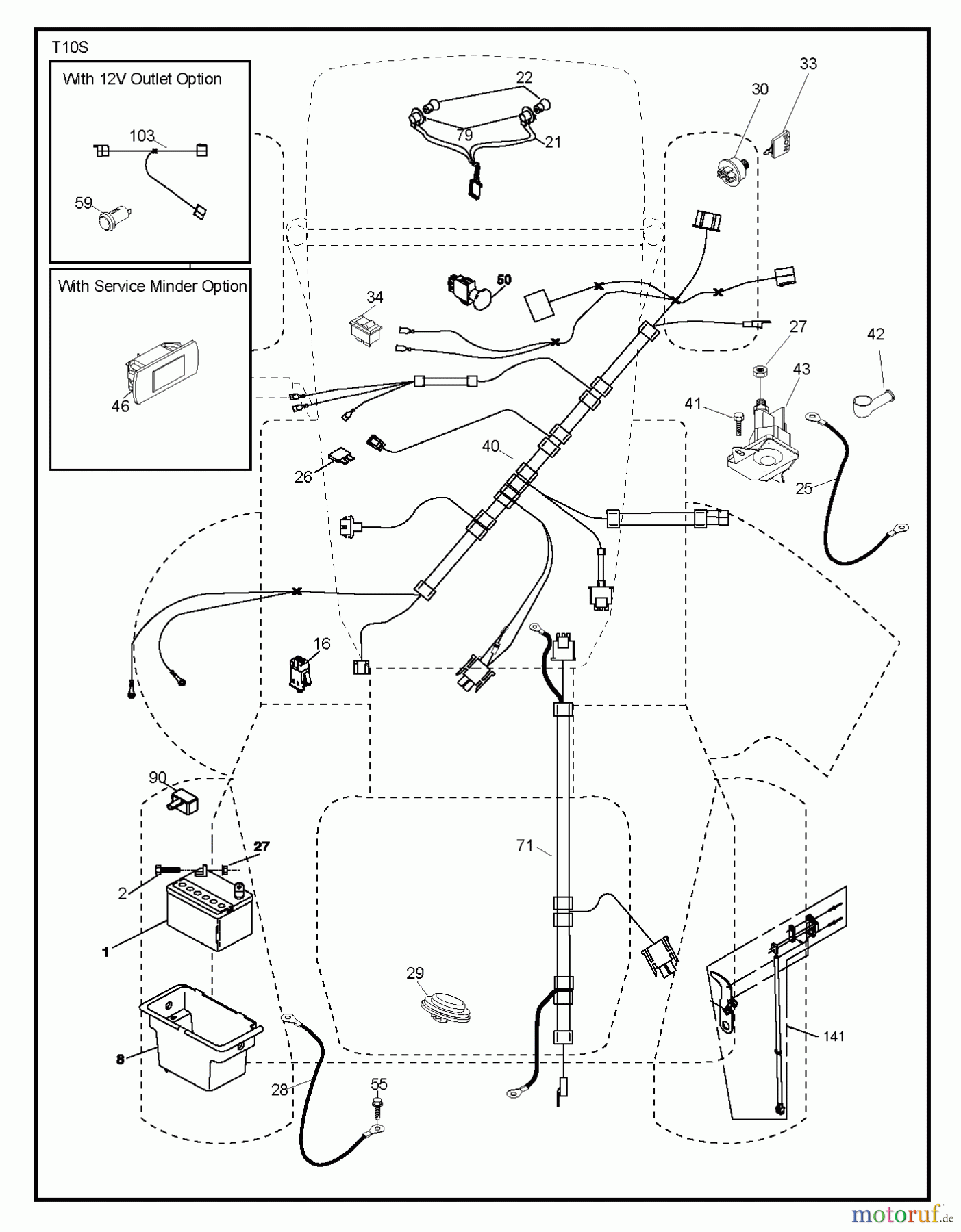 Jonsered Rasen und Garten Traktoren LT2213 A (96041015404) - Jonsered Lawn & Garden Tractor (2013-05) ELECTRICAL