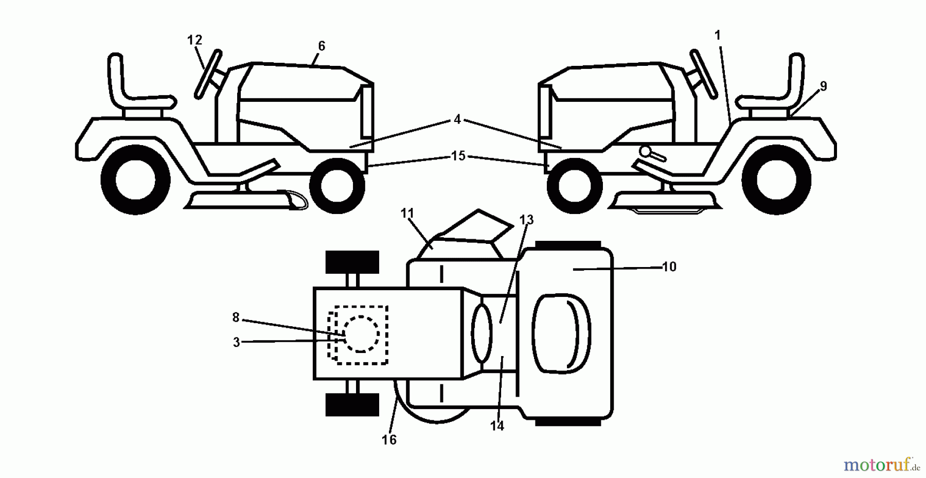 Jonsered Rasen und Garten Traktoren LT2213 C (96041008100) - Jonsered Lawn & Garden Tractor (2009-01) DECALS