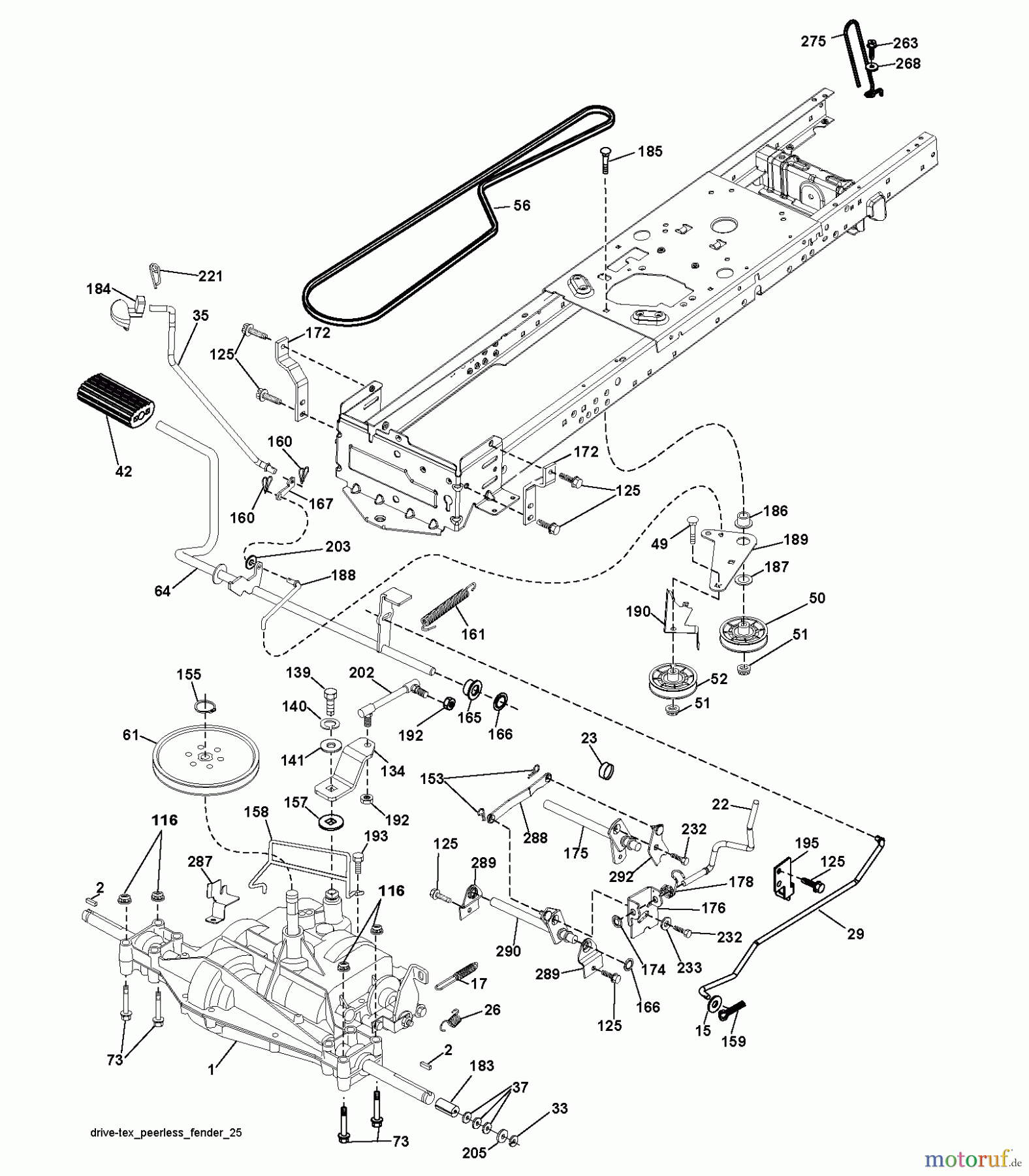 Jonsered Rasen und Garten Traktoren LT2213 C (96041008100) - Jonsered Lawn & Garden Tractor (2009-01) DRIVE