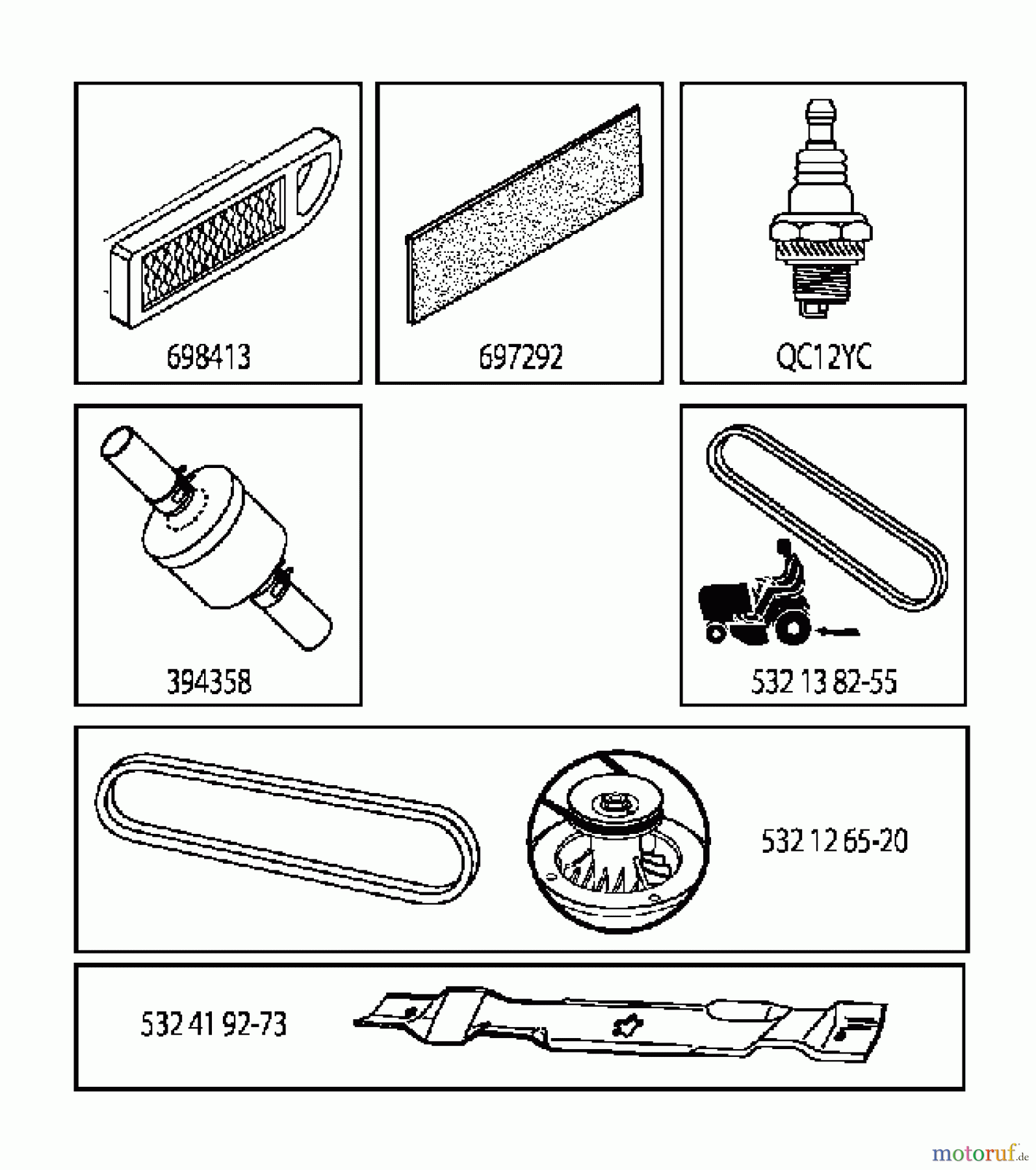 Jonsered Rasen und Garten Traktoren LT2213 C (96041008101) - Jonsered Lawn & Garden Tractor (2009-08) FREQUENTLY USED PARTS