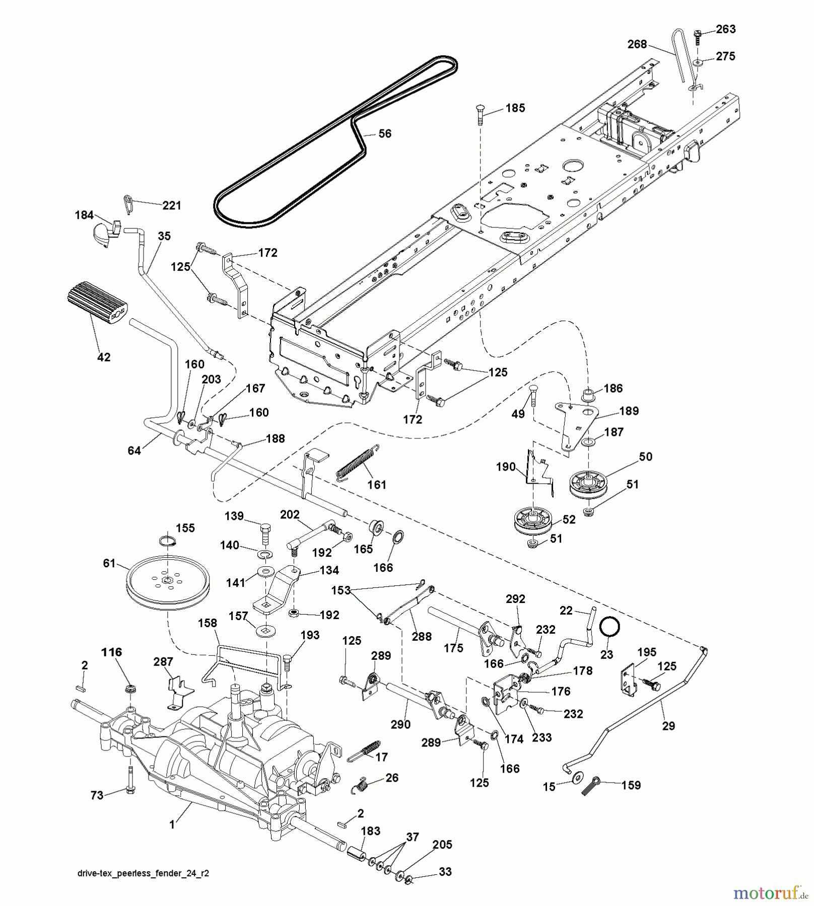 Jonsered Rasen und Garten Traktoren LT2213 C (96041008901) - Jonsered Lawn & Garden Tractor (2010-01) DRIVE