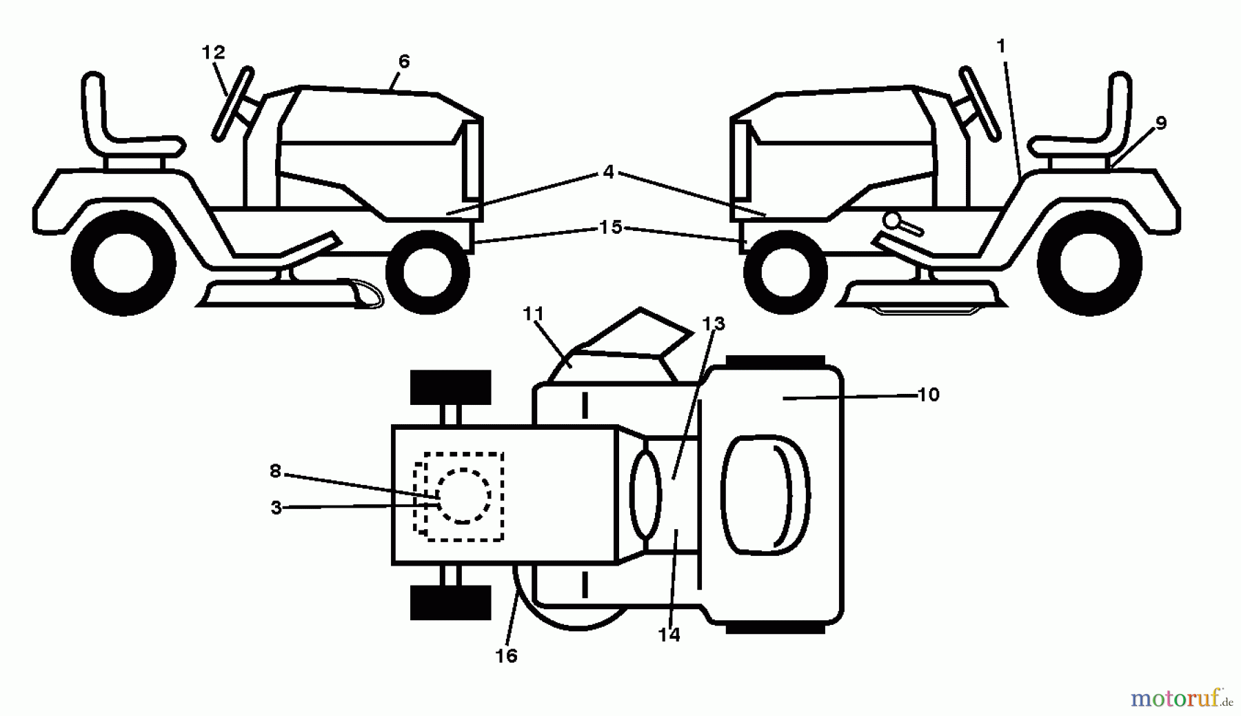 Jonsered Rasen und Garten Traktoren LT2213 C (96051000902) - Jonsered Lawn & Garden Tractor (2012-08) DECALS