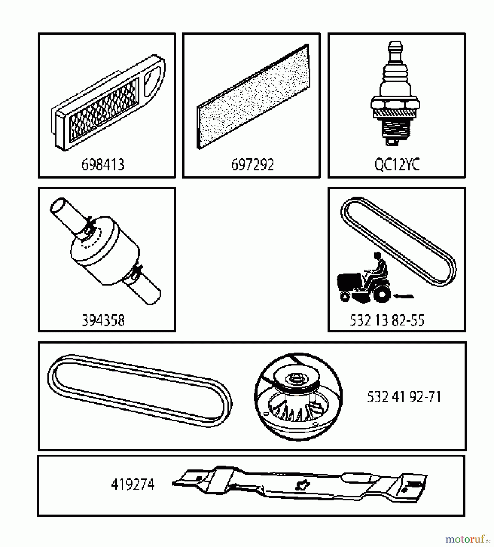 Jonsered Rasen und Garten Traktoren LT2213 C (96051000900) - Jonsered Lawn & Garden Tractor (2010-11) FREQUENTLY USED PARTS