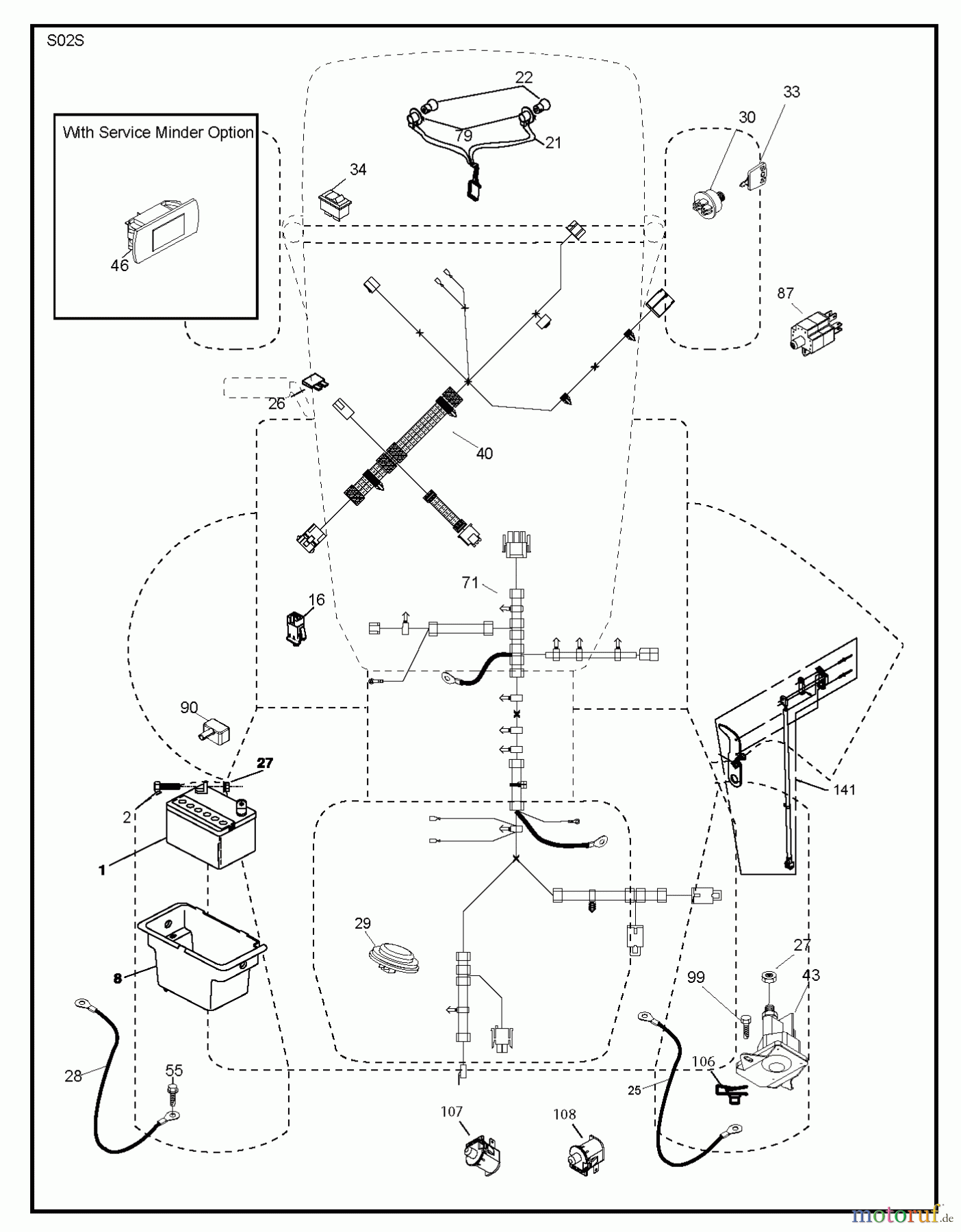  Jonsered Rasen  und Garten Traktoren LT2213 CA (96041009000) - Jonsered Lawn & Garden Tractor (2009-01) ELECTRICAL
