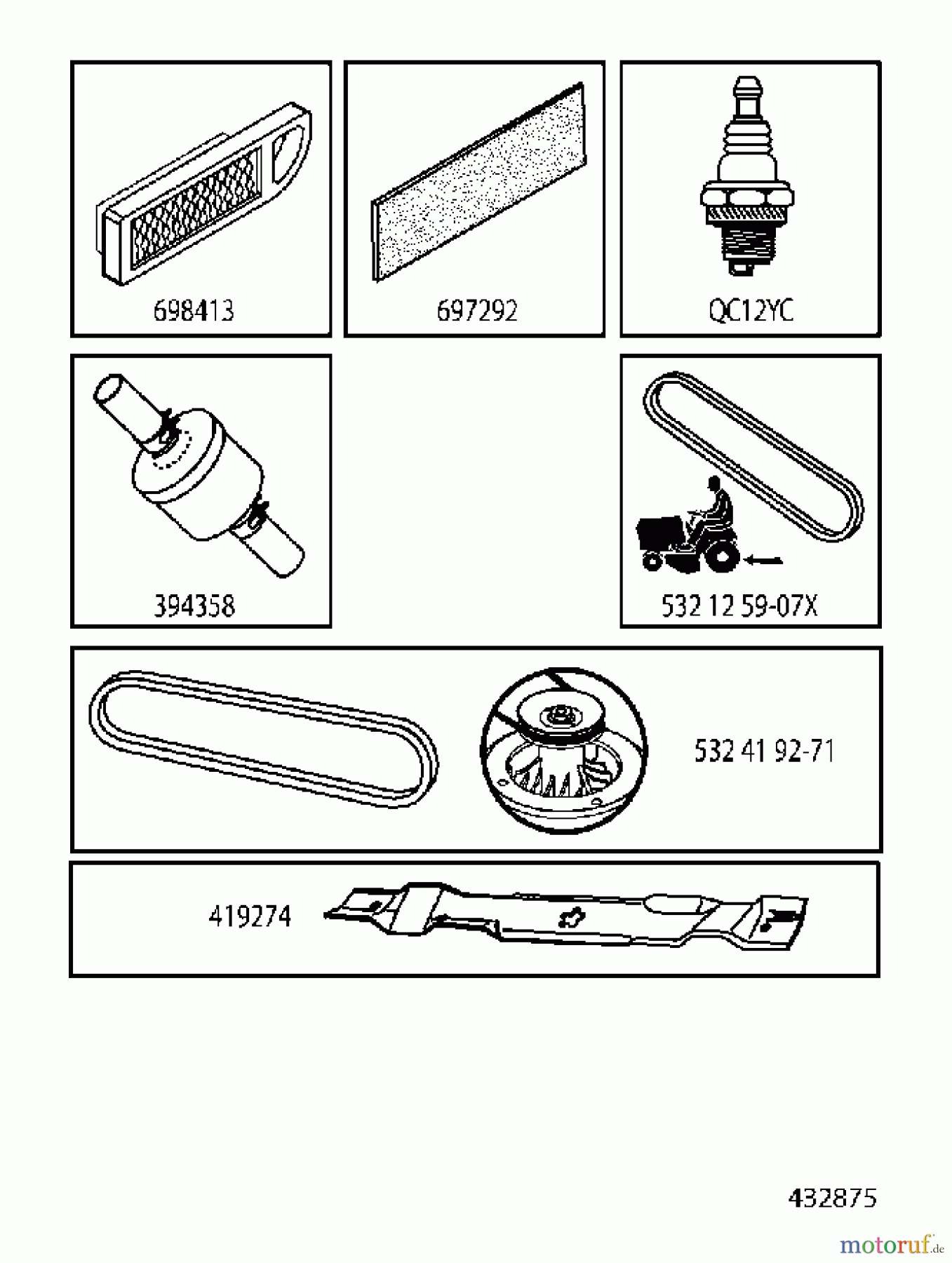 Jonsered Rasen und Garten Traktoren LT2213 CA (96051001000) - Jonsered Lawn & Garden Tractor (2010-10) FREQUENTLY USED PARTS