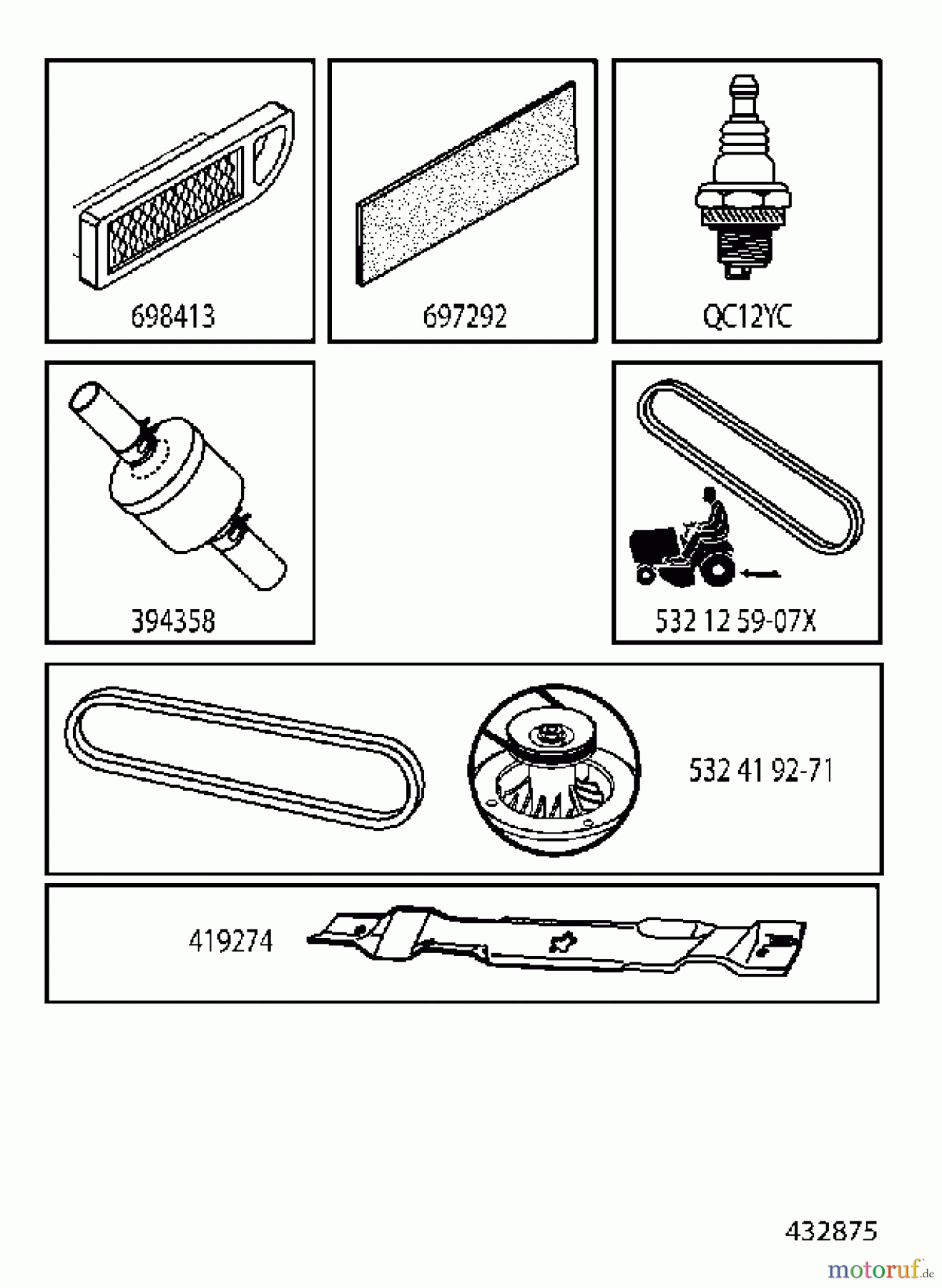 Jonsered Rasen und Garten Traktoren LT2213 CA (96051001900) - Jonsered Lawn & Garden Tractor (2010-11) FREQUENTLY USED PARTS