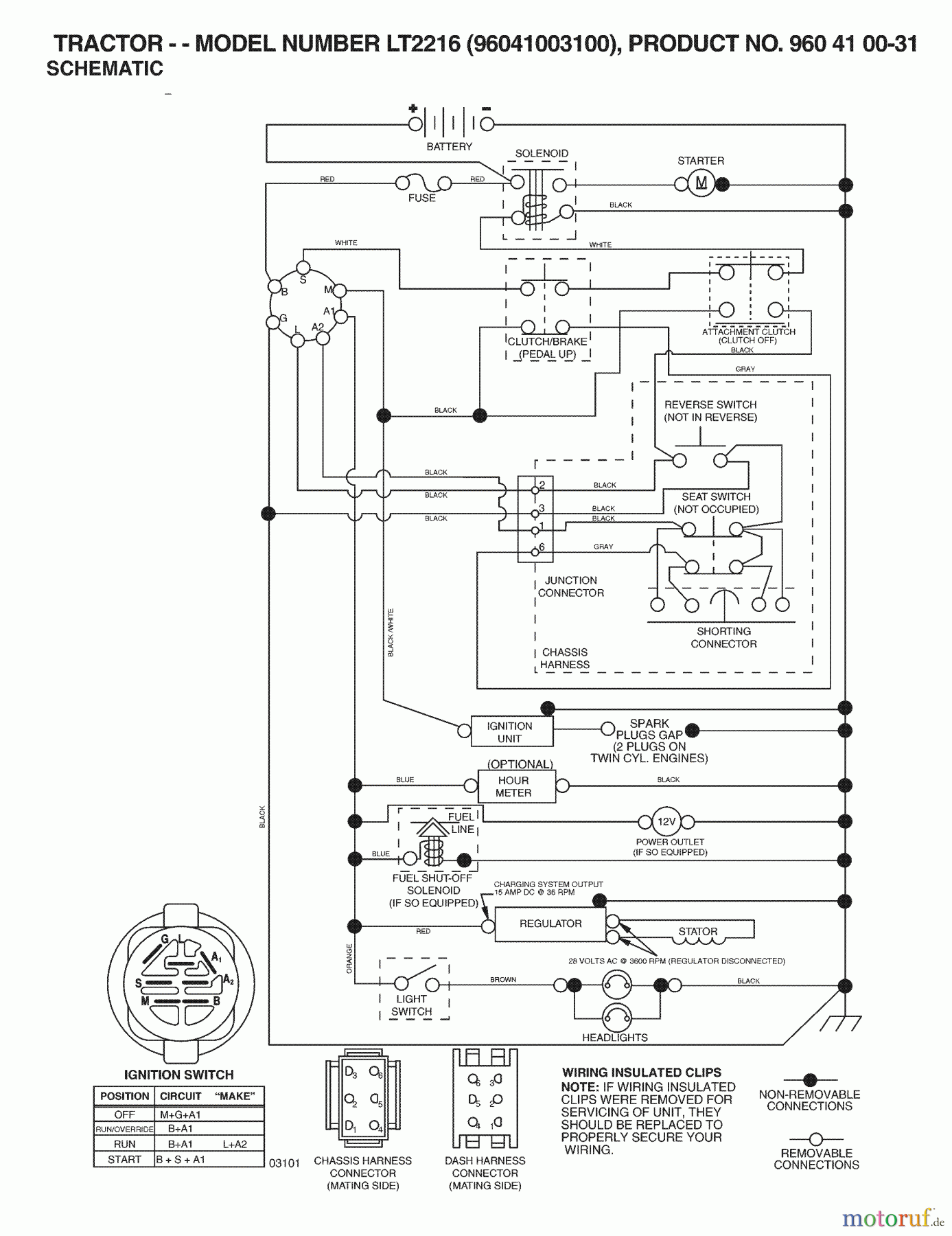  Jonsered Rasen  und Garten Traktoren LT2216 (96041003100) - Jonsered Lawn & Garden Tractor (2007-02) SCHEMATIC